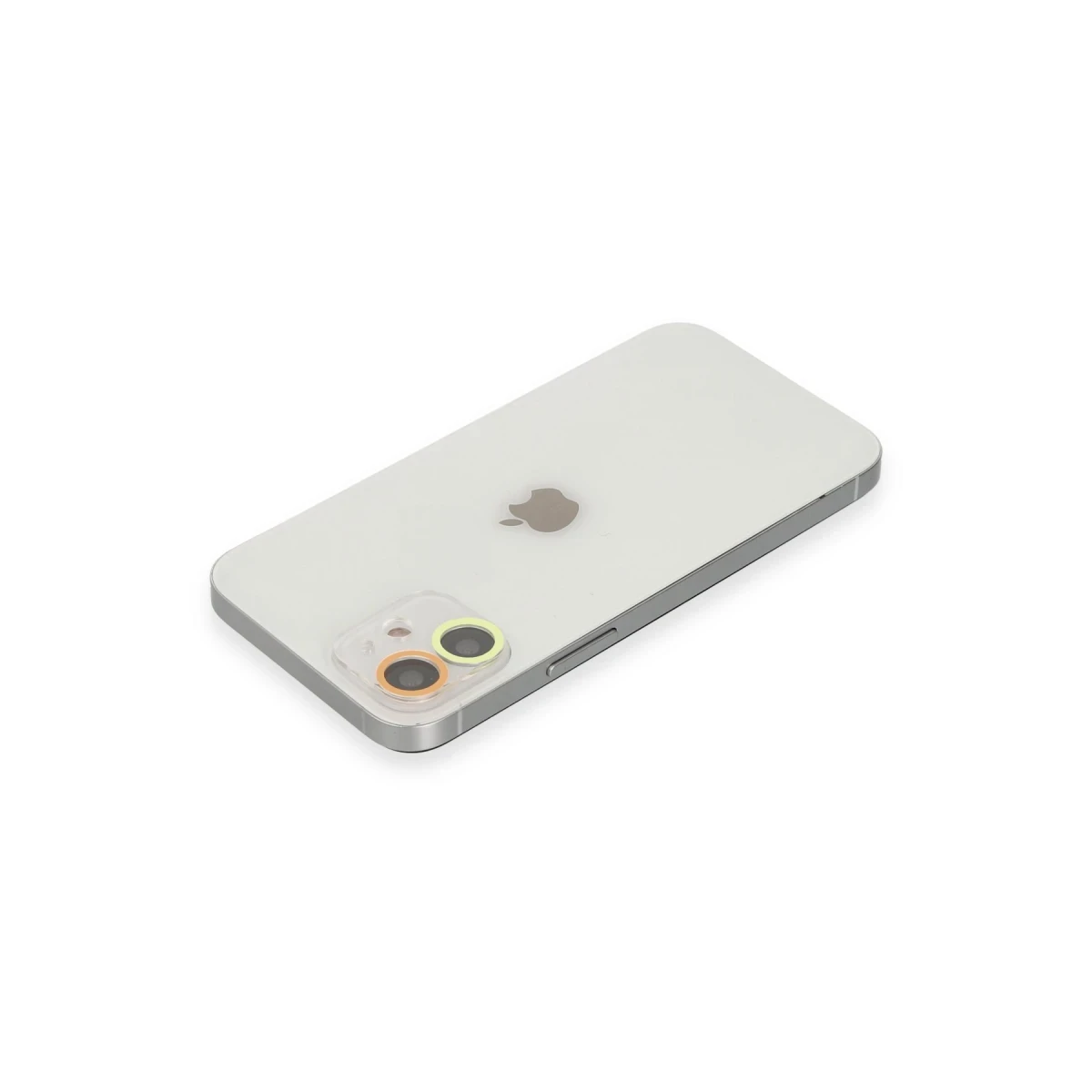 Newface Apple iPhone 12 Mini Renkli Kamera Lens Koruma Cam - Sarı-Turuncu — görsel 5