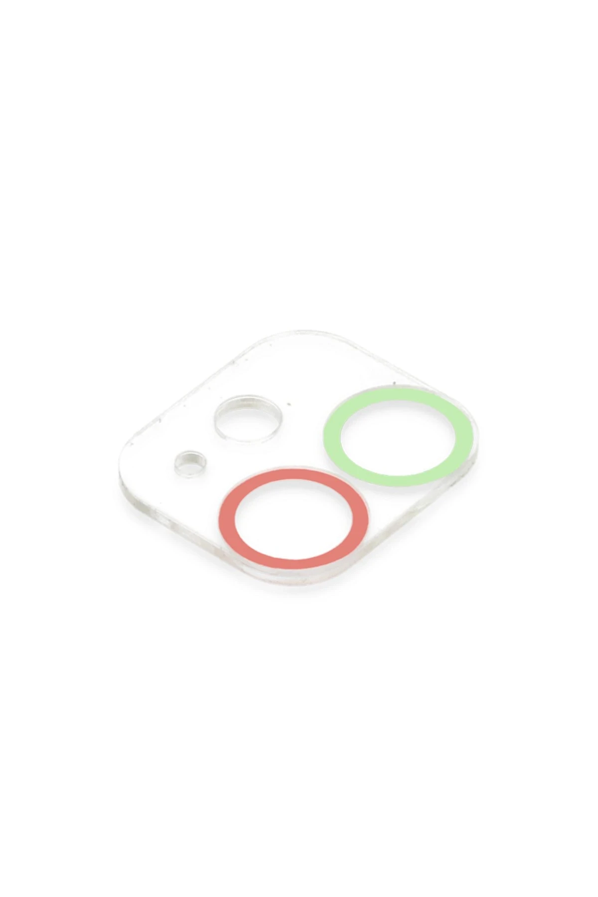 Newface iPhone 12 Mini Renkli Kamera Lens Koruma Cam - Yeşil-Pembe