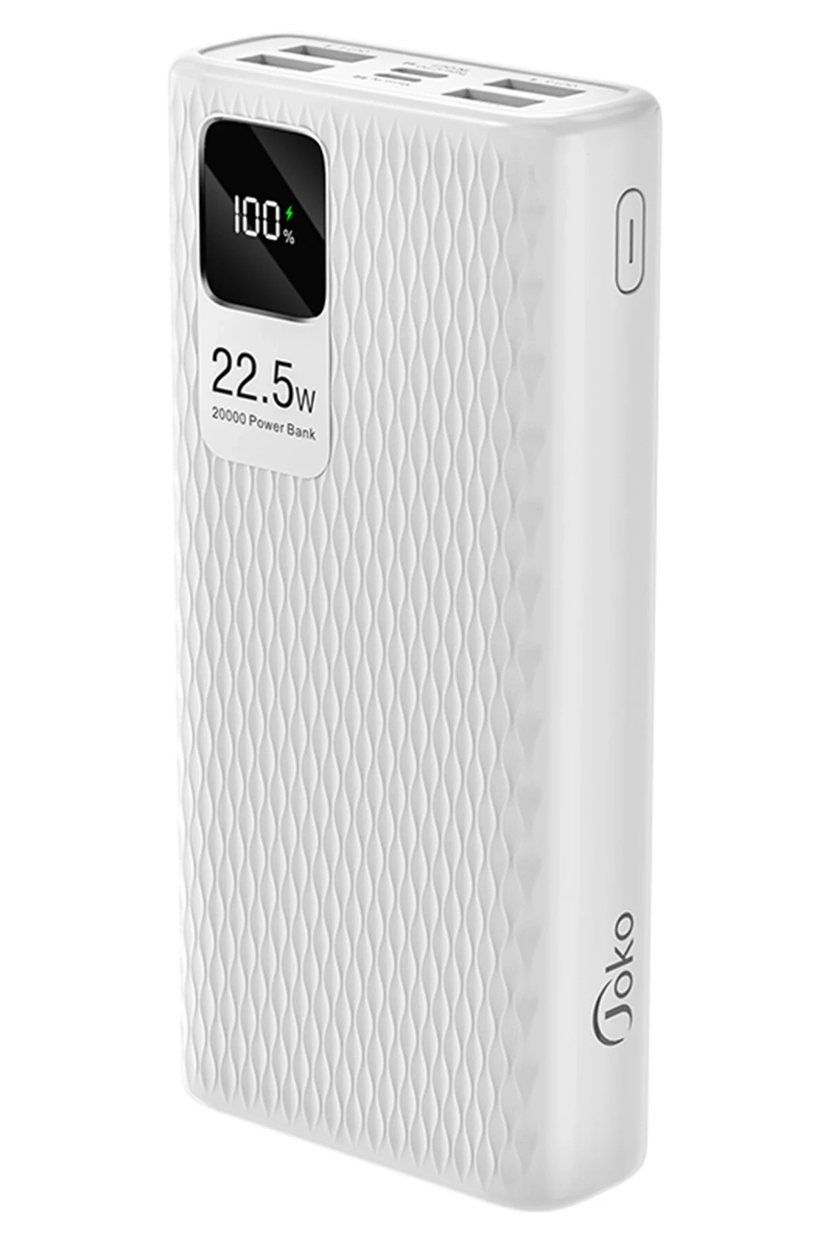 Joko A29Q 1 Adet 22.5W Usb / 3 Adet 15W Usb ve 1 Adet 20W Type-C Çıkışlı 20.000 mAh PD Powerbank - Beyaz