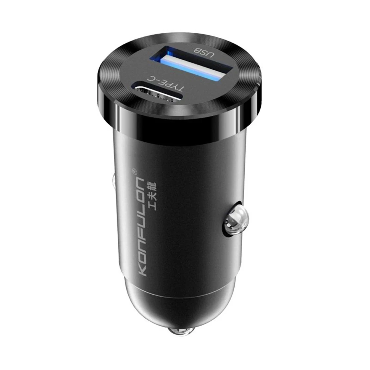 Konfulon C79 12W Usb ve 12W Type-C Çıkışlı Araç İçi Şarj Cihazı - Siyah — görsel 2