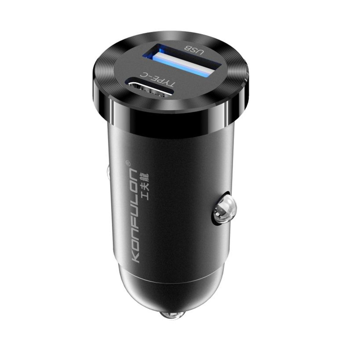Konfulon C79 12W Usb ve 12W Type-C Çıkışlı Araç İçi Şarj Cihazı - Siyah — görsel 3