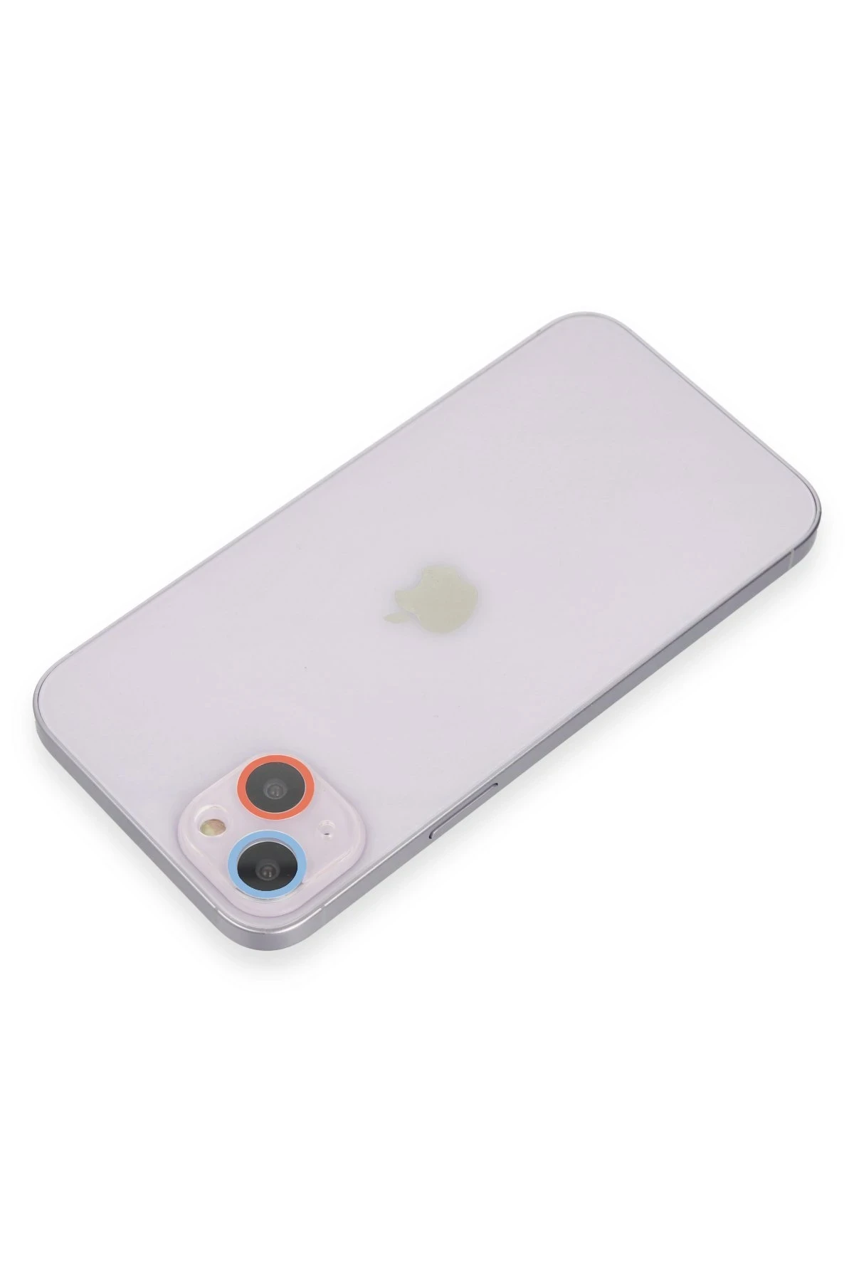 Newface iPhone 13 Mini Renkli Kamera Lens Koruma Cam - Pembe-Mavi