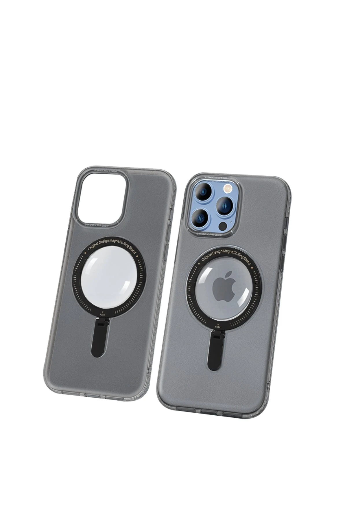 Joko Apple iPhone 14 Pro Max Kılıf Zoom Standlı Silikon - Siyah