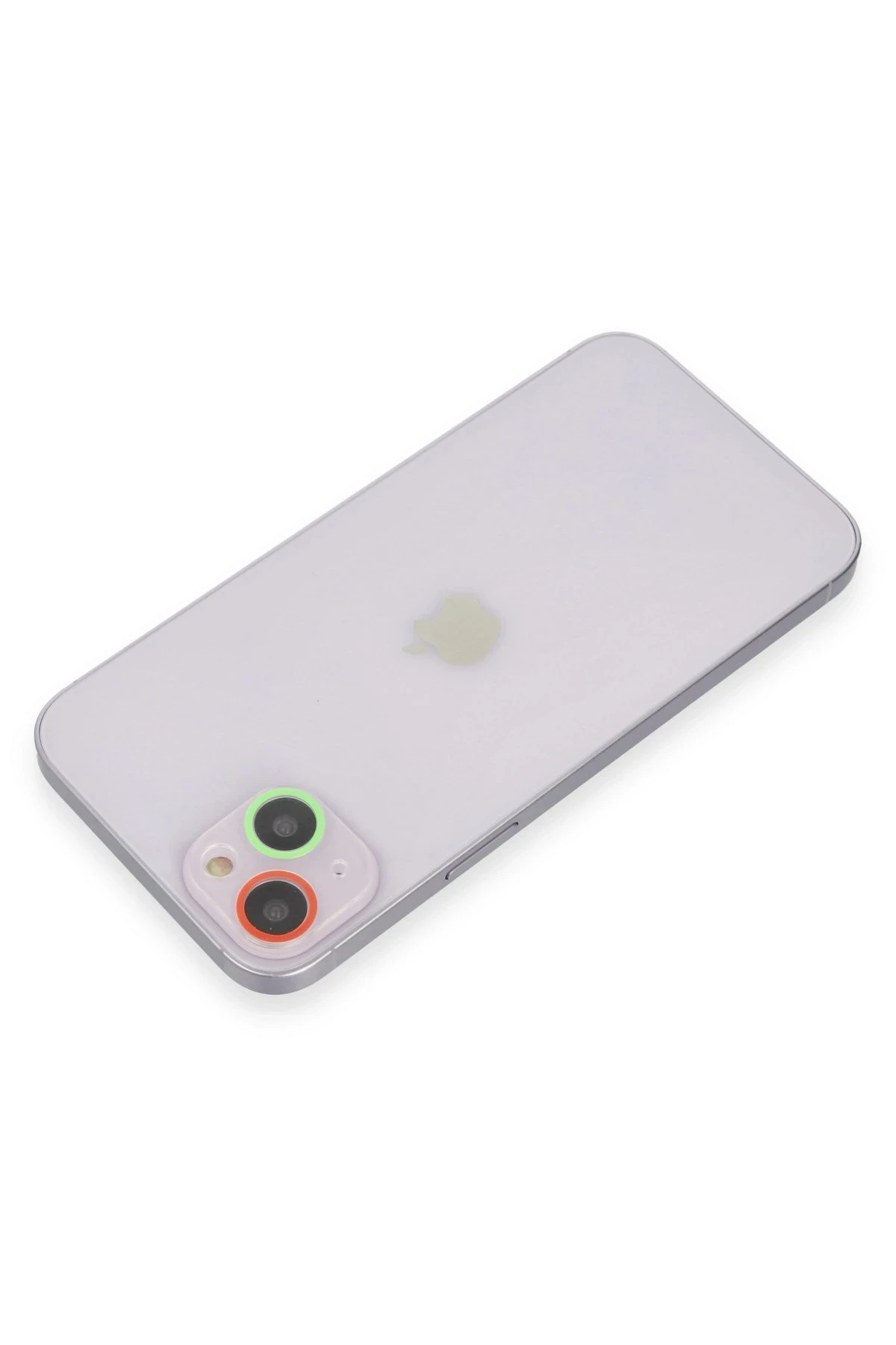 Newface iPhone 13 Mini Renkli Kamera Lens Koruma Cam - Yeşil-Pembe