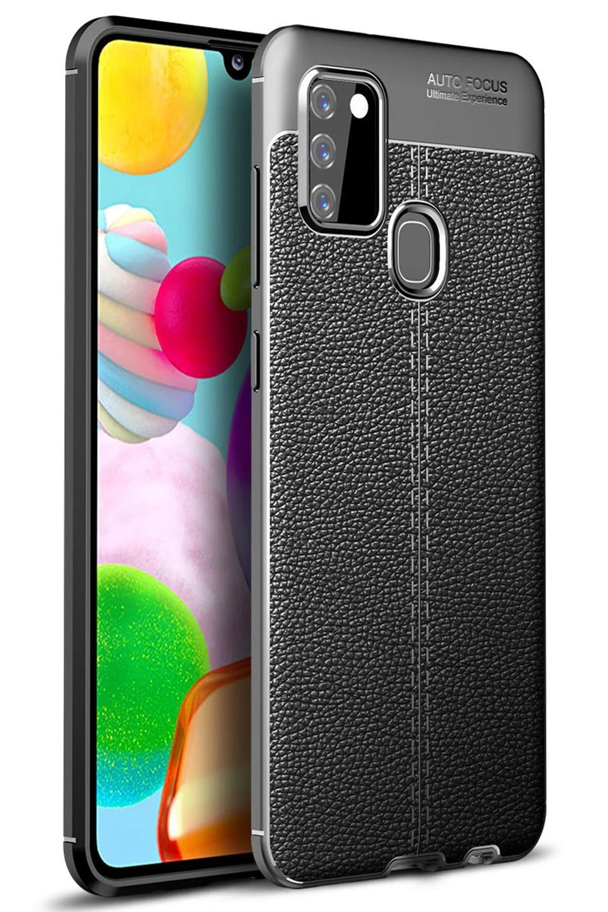 Newface Samsung Galaxy A21S Kılıf Auto Focus Kapak - Siyah
