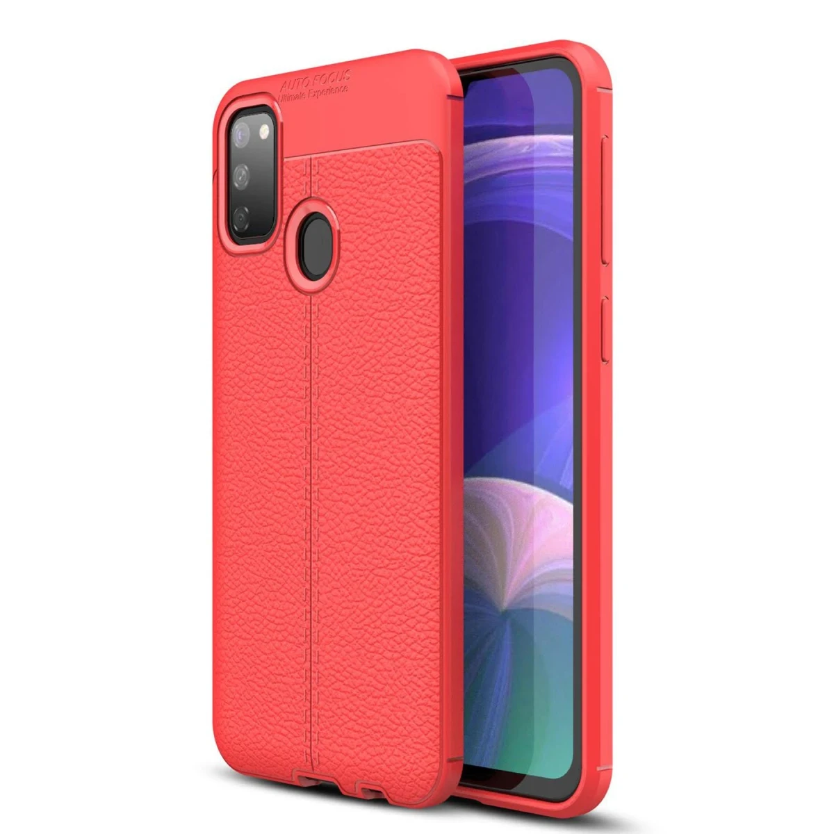 Newface Samsung Galaxy M30S Kılıf Auto Focus Kapak - Kırmızı