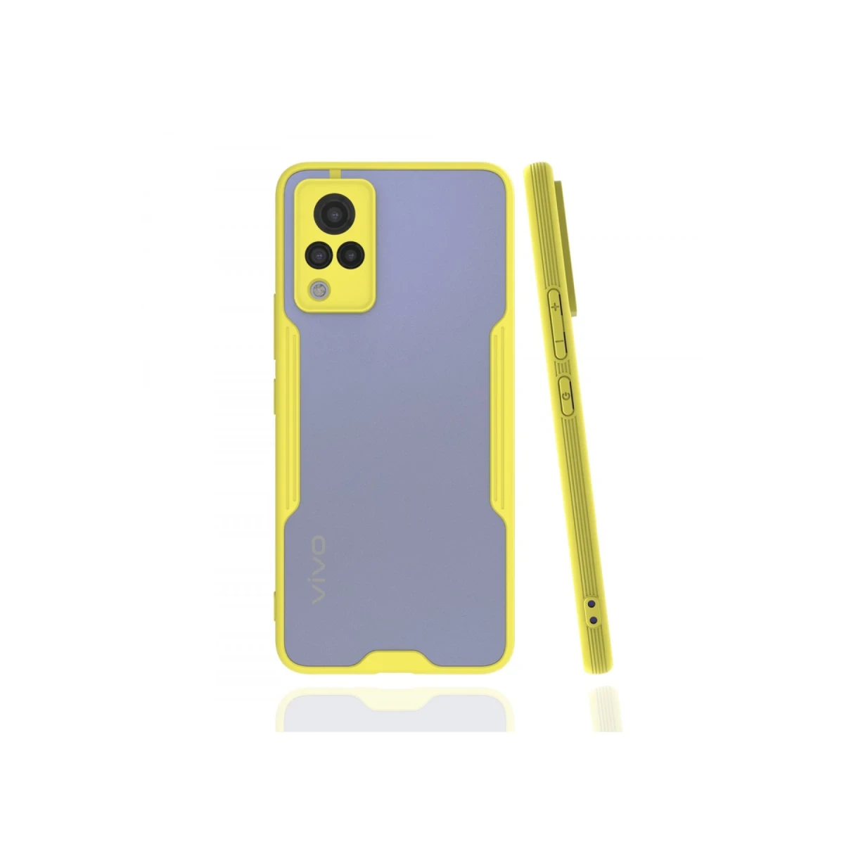 Newface Vivo V21 Kılıf Platin Silikon - Sarı — görsel 2