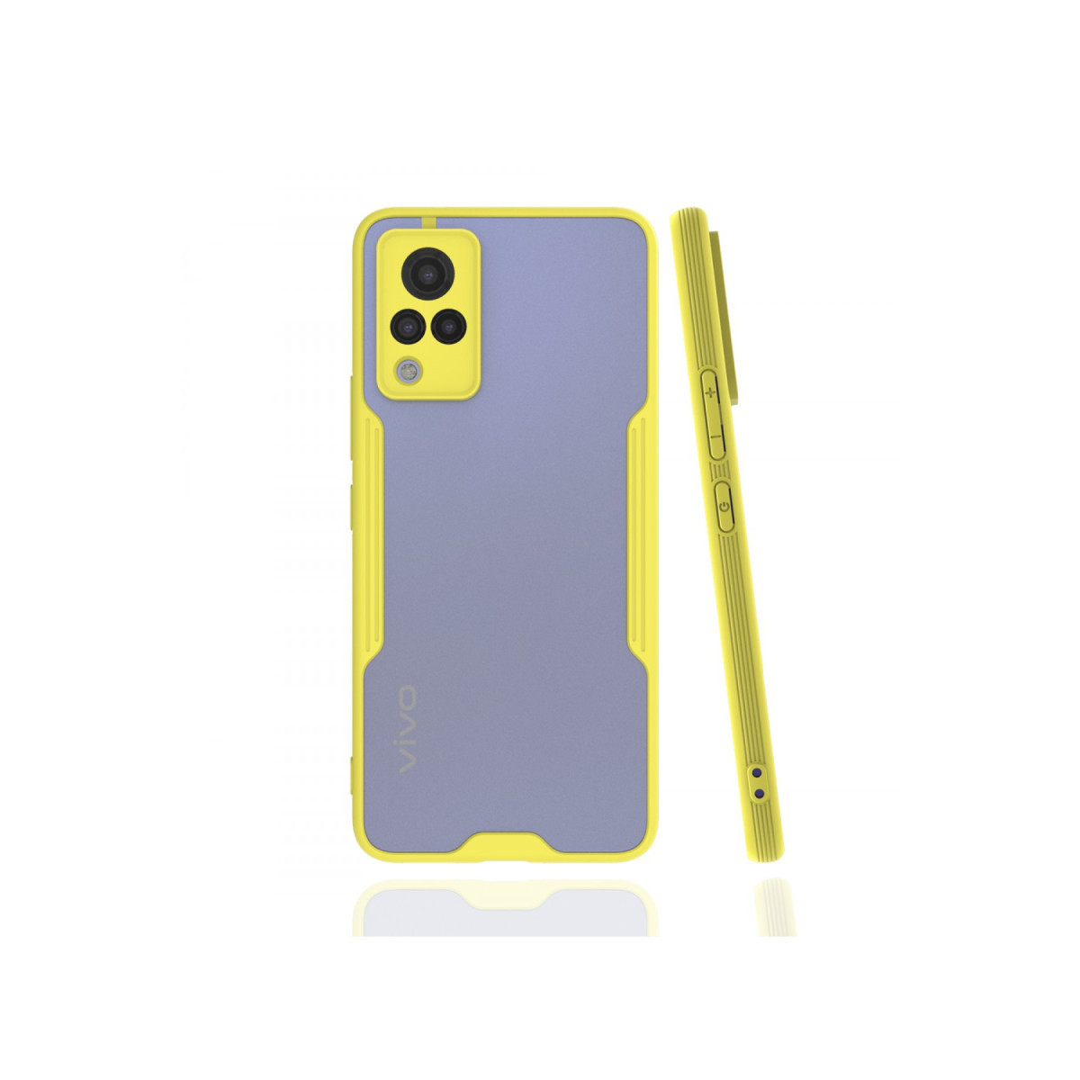 Newface Vivo V21 Kılıf Platin Silikon - Sarı — görsel 3