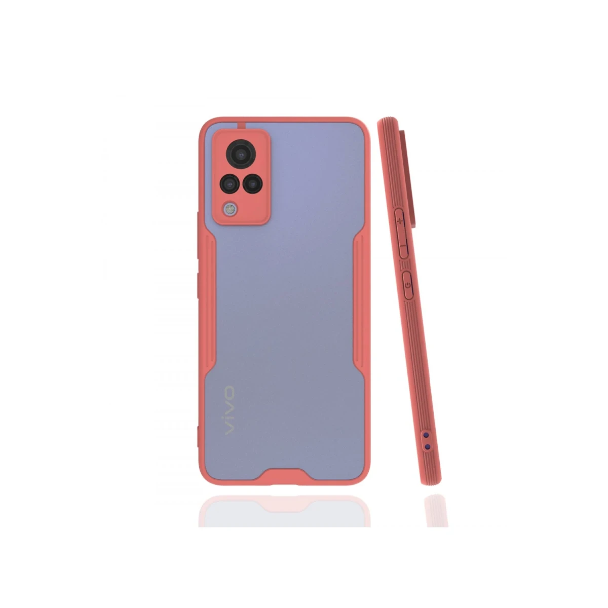 Newface Vivo V21 Kılıf Platin Silikon - Pembe