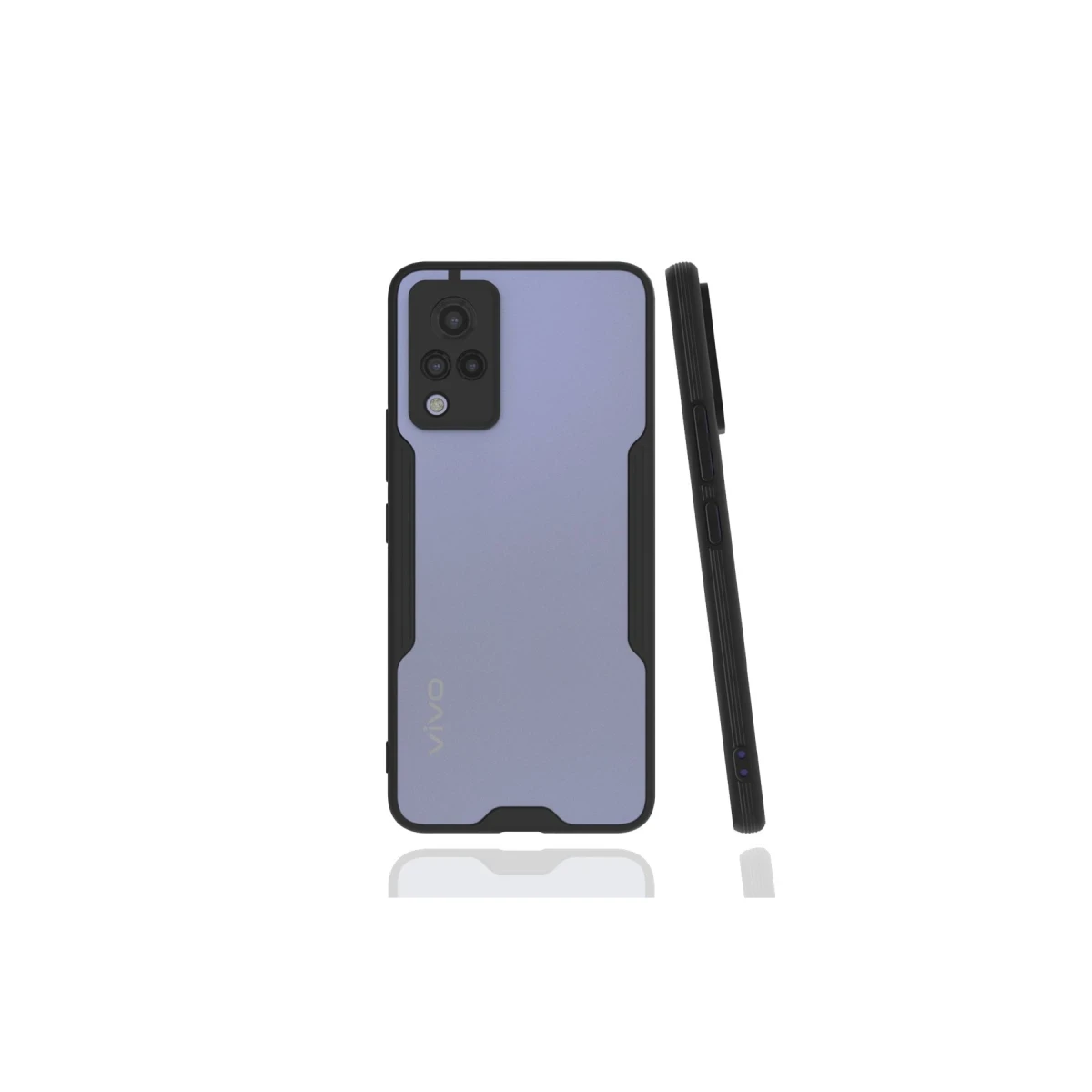 Newface Vivo V21 Kılıf Platin Silikon - Siyah
