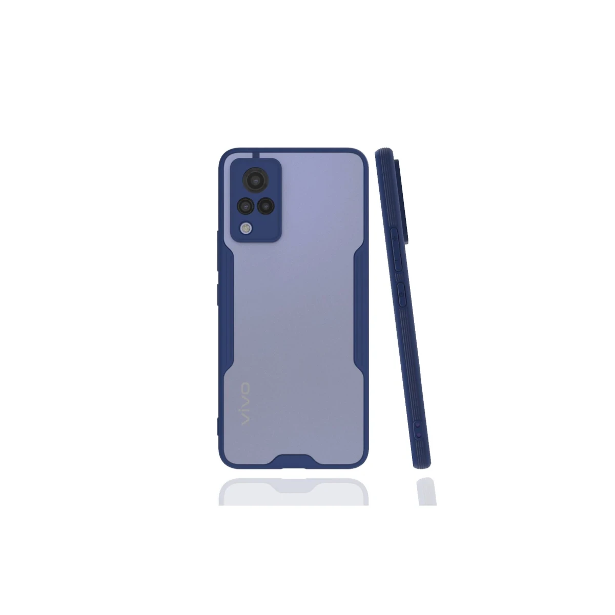 Newface Vivo V21 Kılıf Platin Silikon - Lacivert