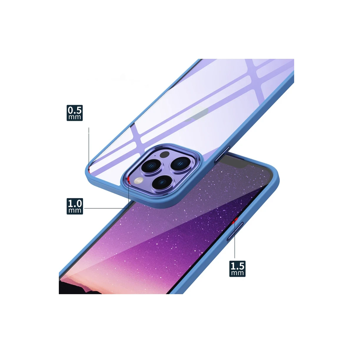 Newface Apple iPhone 13 Pro Max Kılıf Power Silikon - Mor — görsel 10