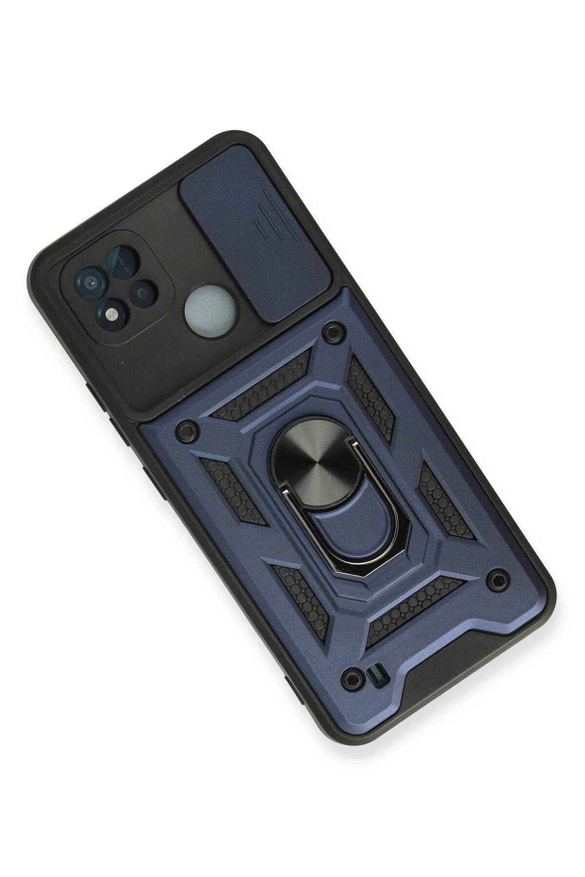 Newface Realme C11 2021 Kılıf Pars Lens Yüzüklü Silikon - Lacivert