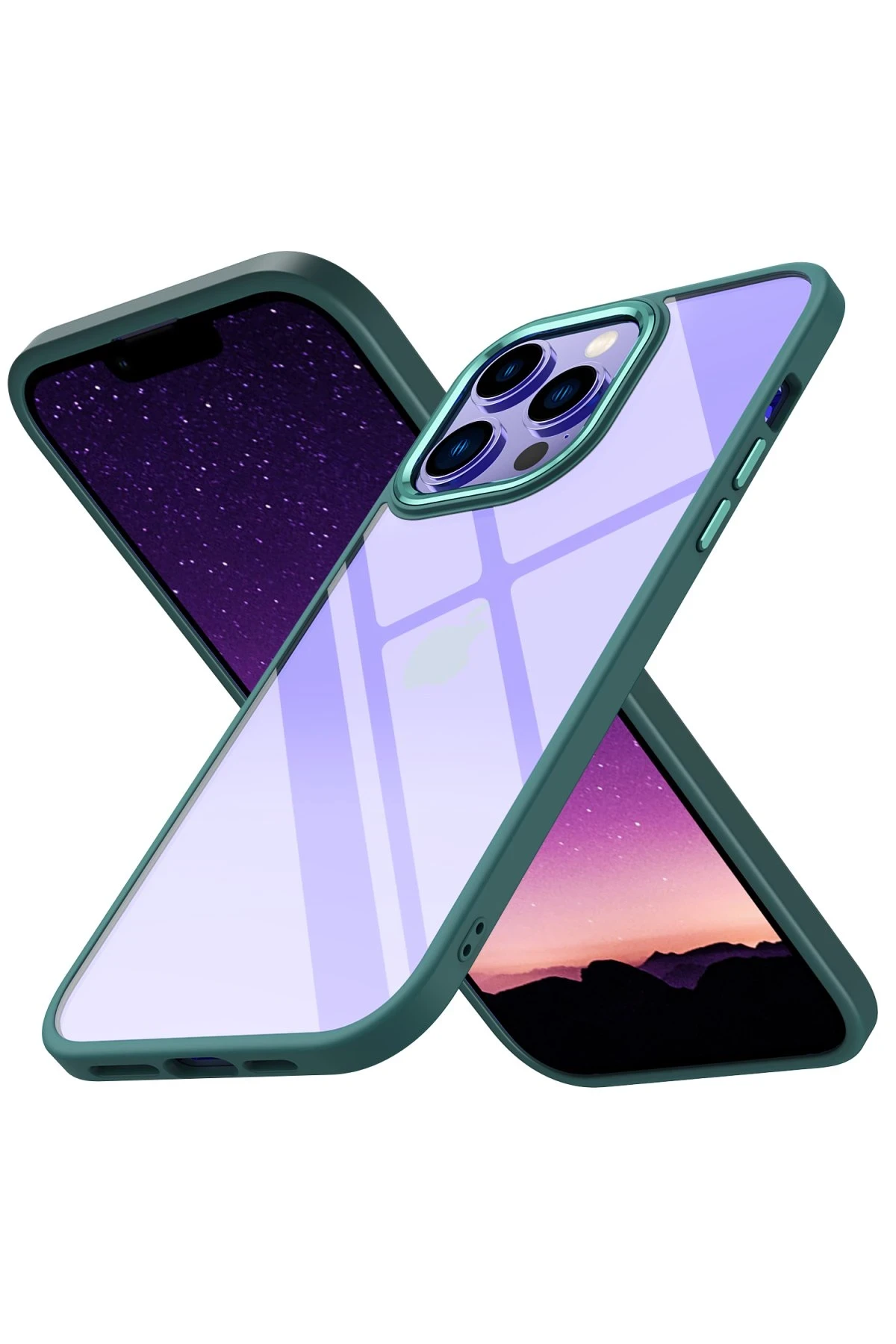 Newface iPhone 13 Pro Max Kılıf Power Silikon - Koyu Yeşil