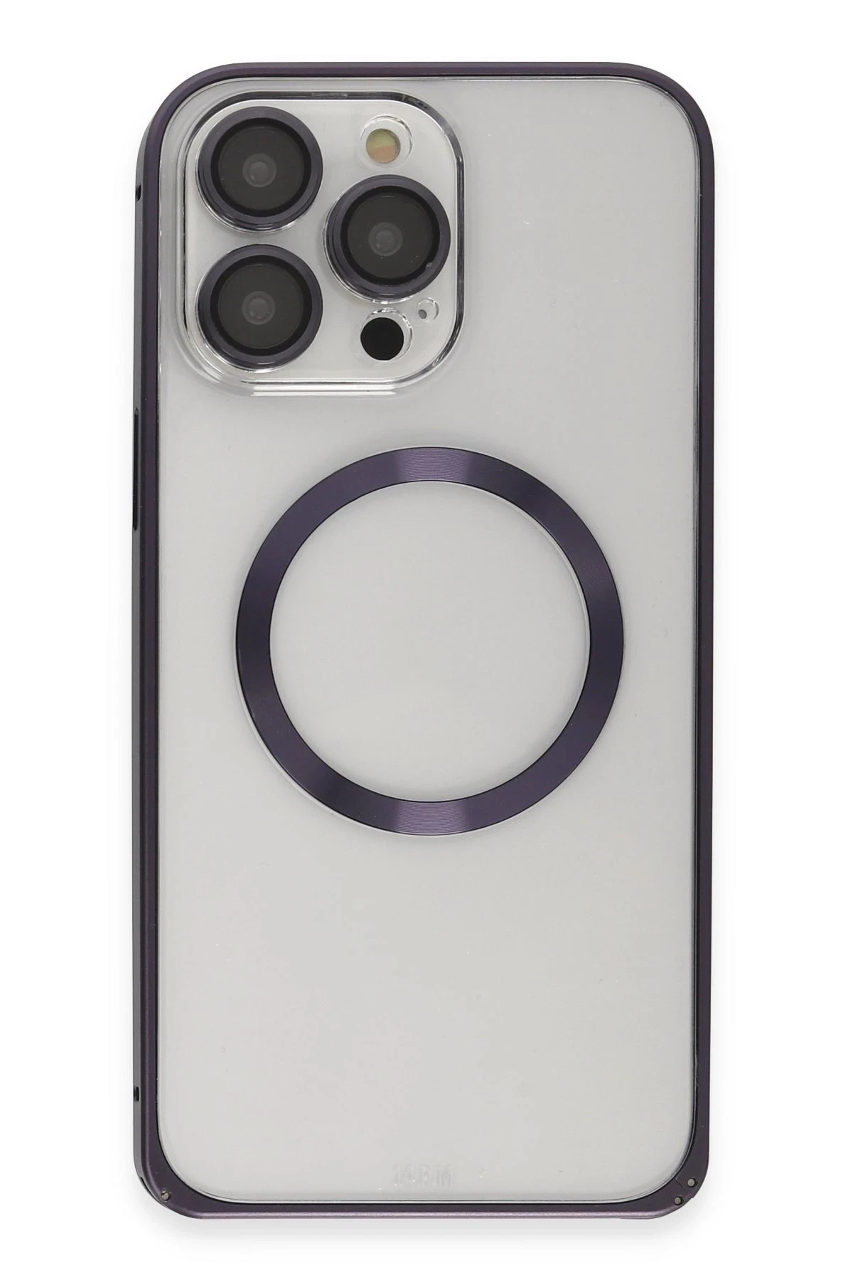 Joko iPhone 14 Pro Kılıf Metal Bumper Magneticsafe Kapak - Derin Mor