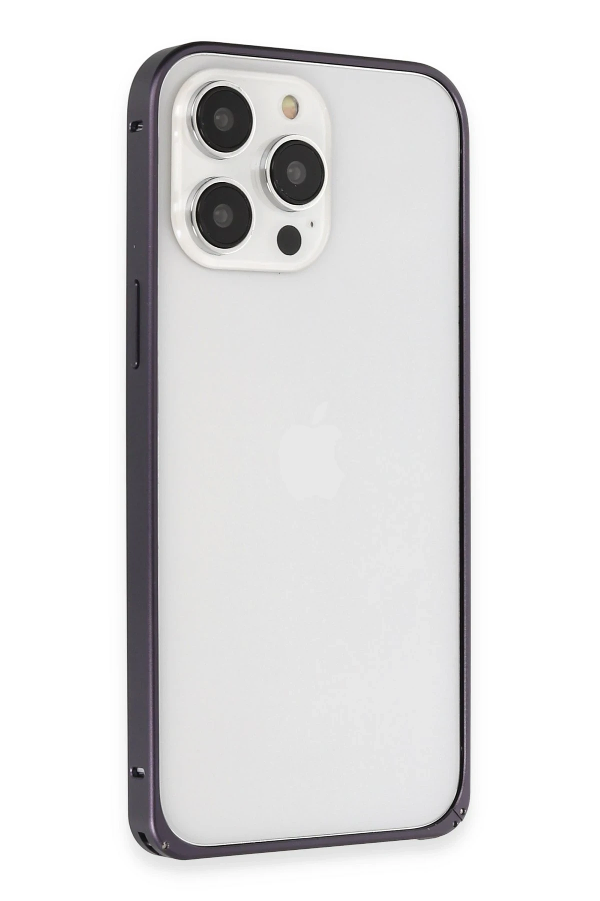 Joko iPhone 14 Pro Kılıf Metal Bumper Magneticsafe Kapak - Derin Mor