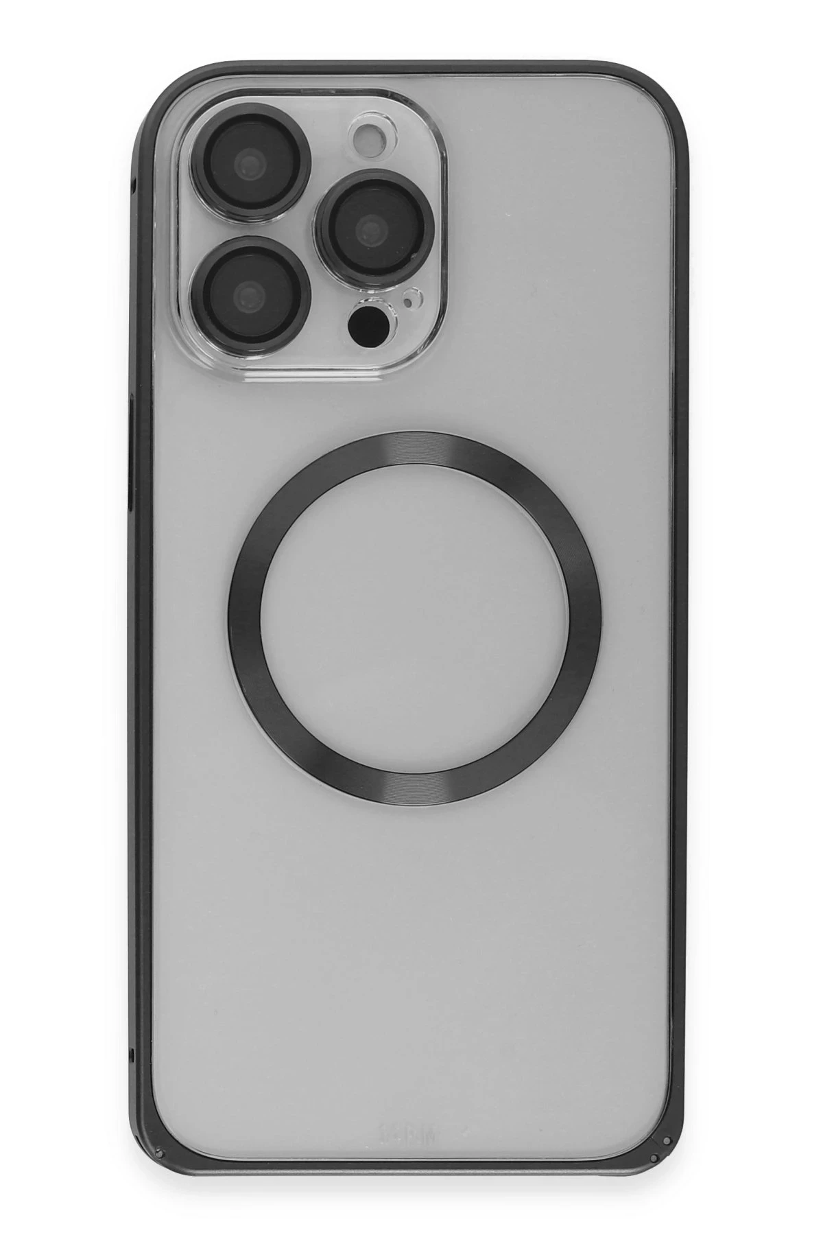 Joko Apple iPhone 14 Pro Max Kılıf Metal Bumper Magneticsafe Kapak - Siyah — görsel 2