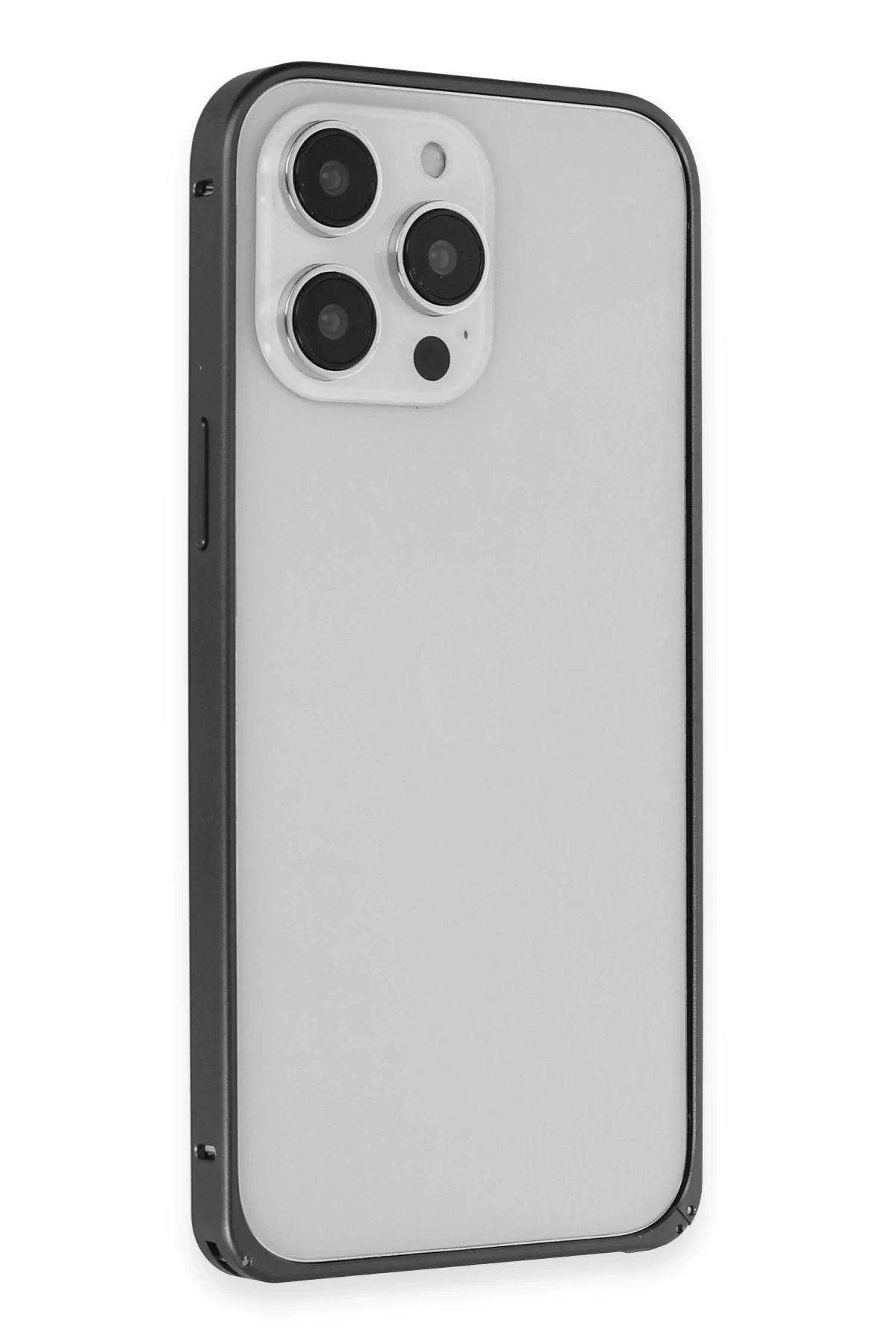 Joko Apple iPhone 14 Pro Max Kılıf Metal Bumper Magneticsafe Kapak - Siyah — görsel 3