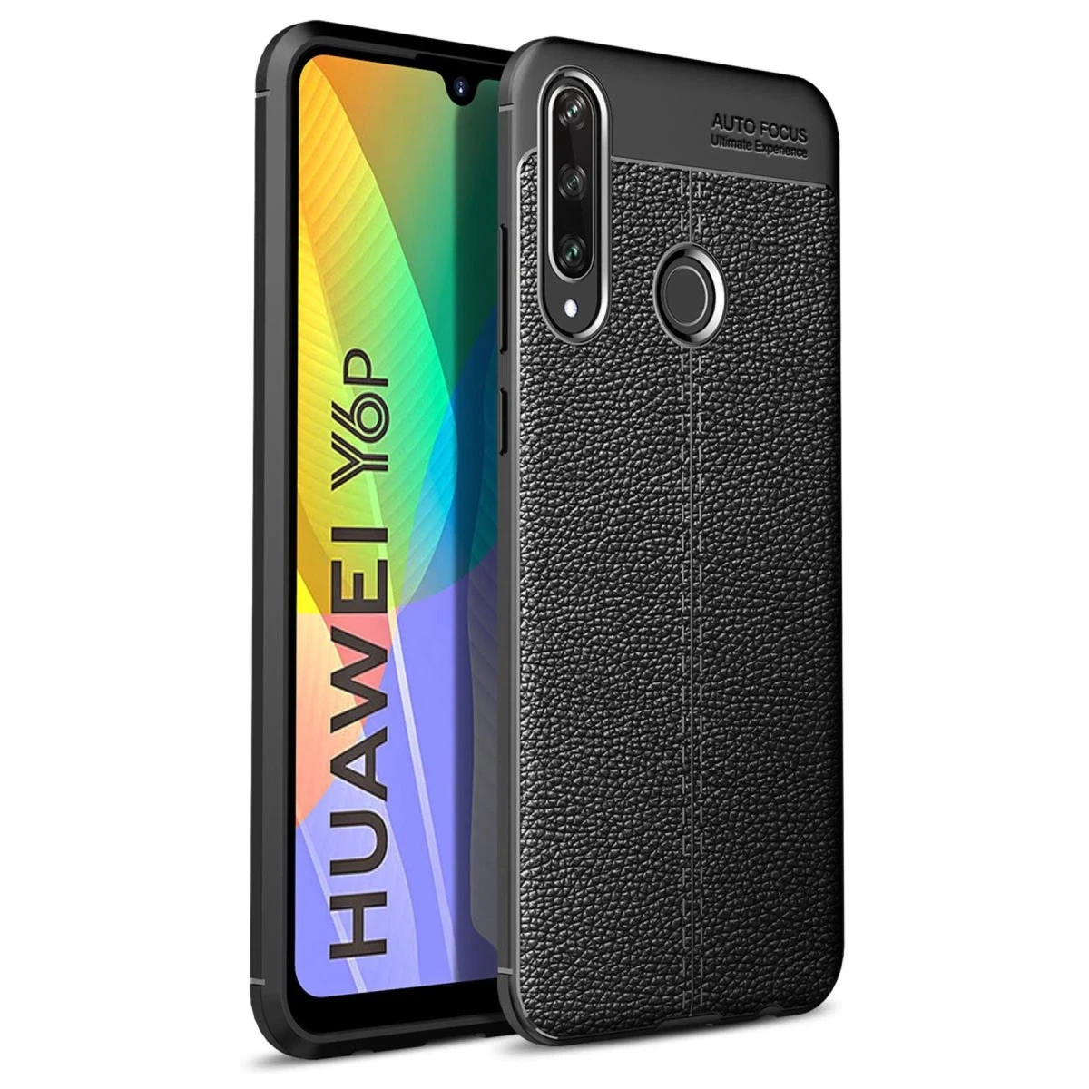 Newface Huawei Y6P Kılıf Auto Focus Kapak - Siyah — görsel 6