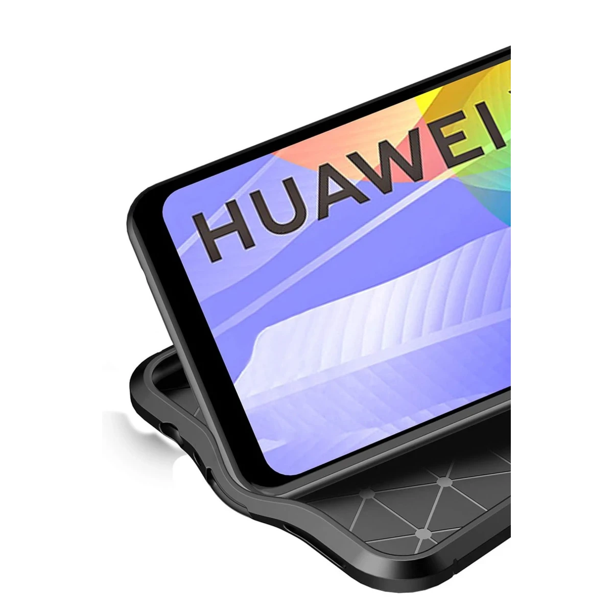 Newface Huawei Y6P Kılıf Auto Focus Kapak - Siyah — görsel 8