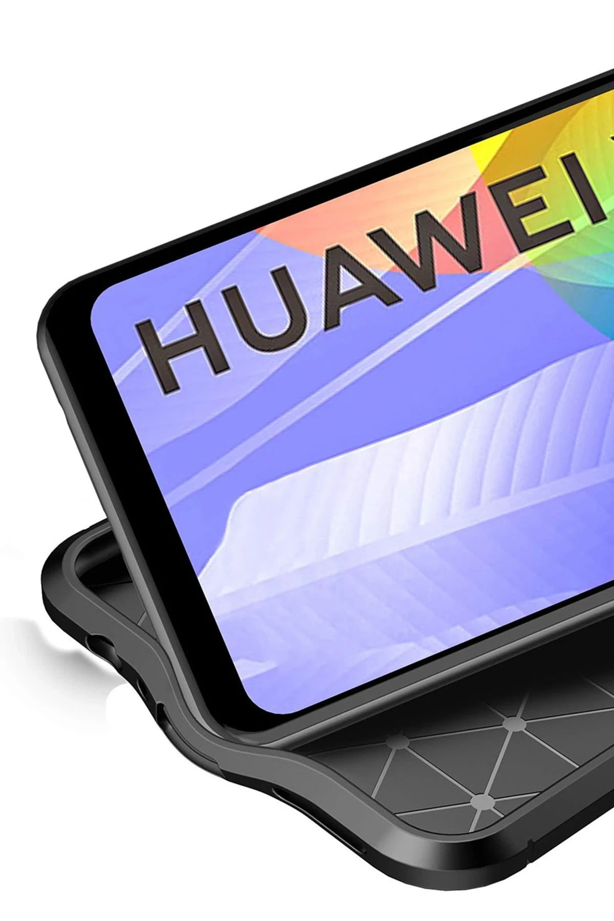Newface Huawei Y6P Kılıf Auto Focus Kapak - Kırmızı