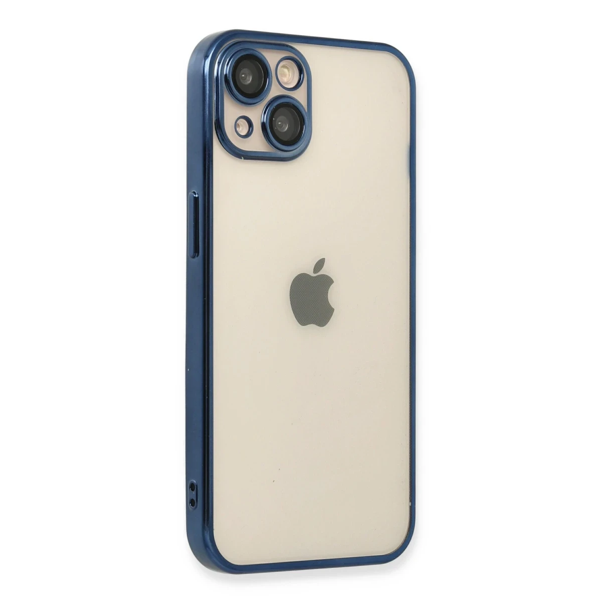 Newface Apple iPhone 13 Kılıf Razer Lensli Silikon - Lacivert
