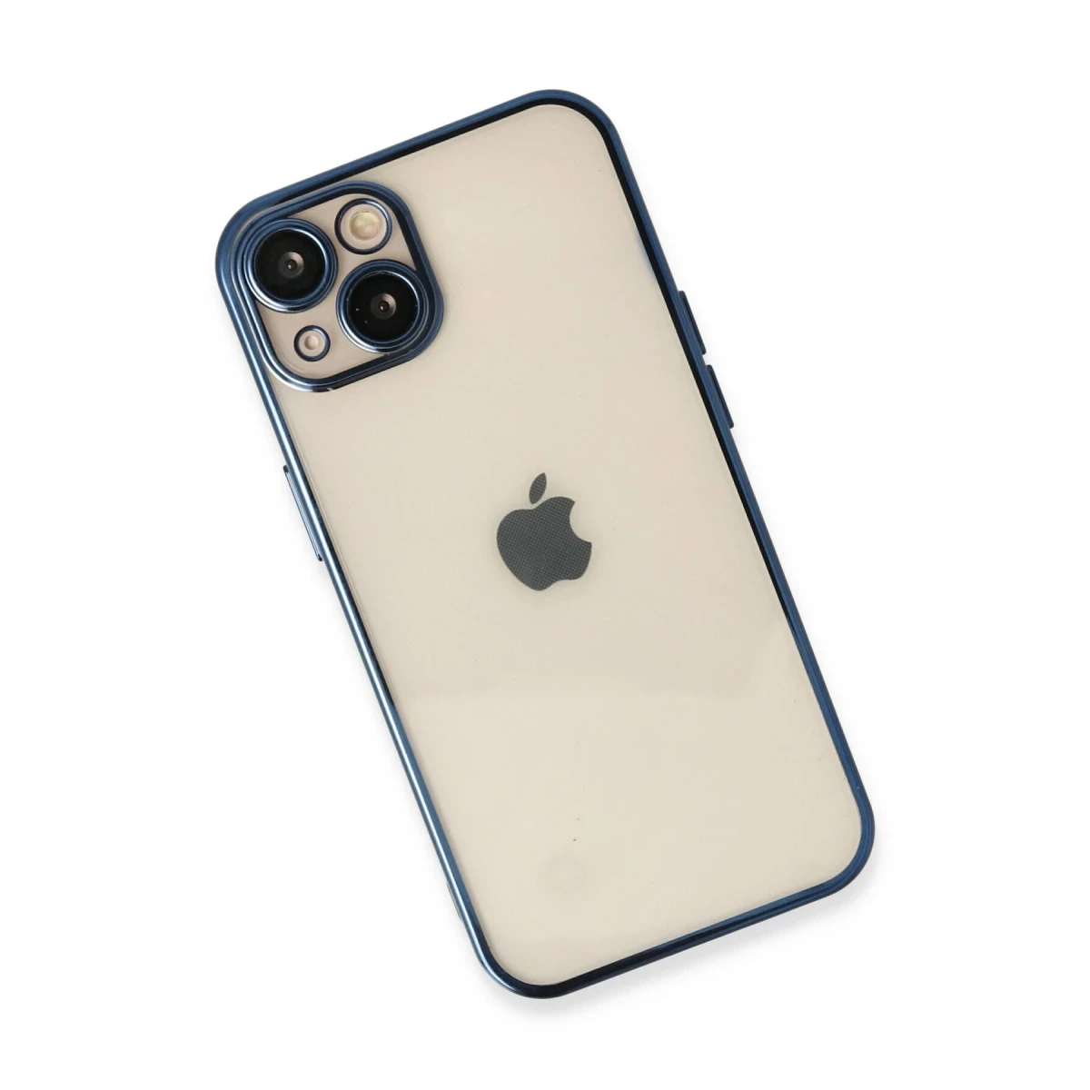 Newface Apple iPhone 13 Kılıf Razer Lensli Silikon - Lacivert