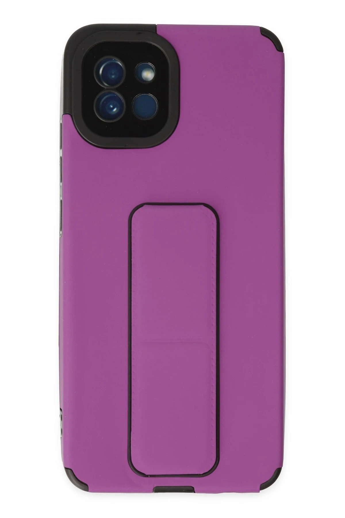 Newface Samsung Galaxy A03 Kılıf Mega Standlı Silikon - Mor