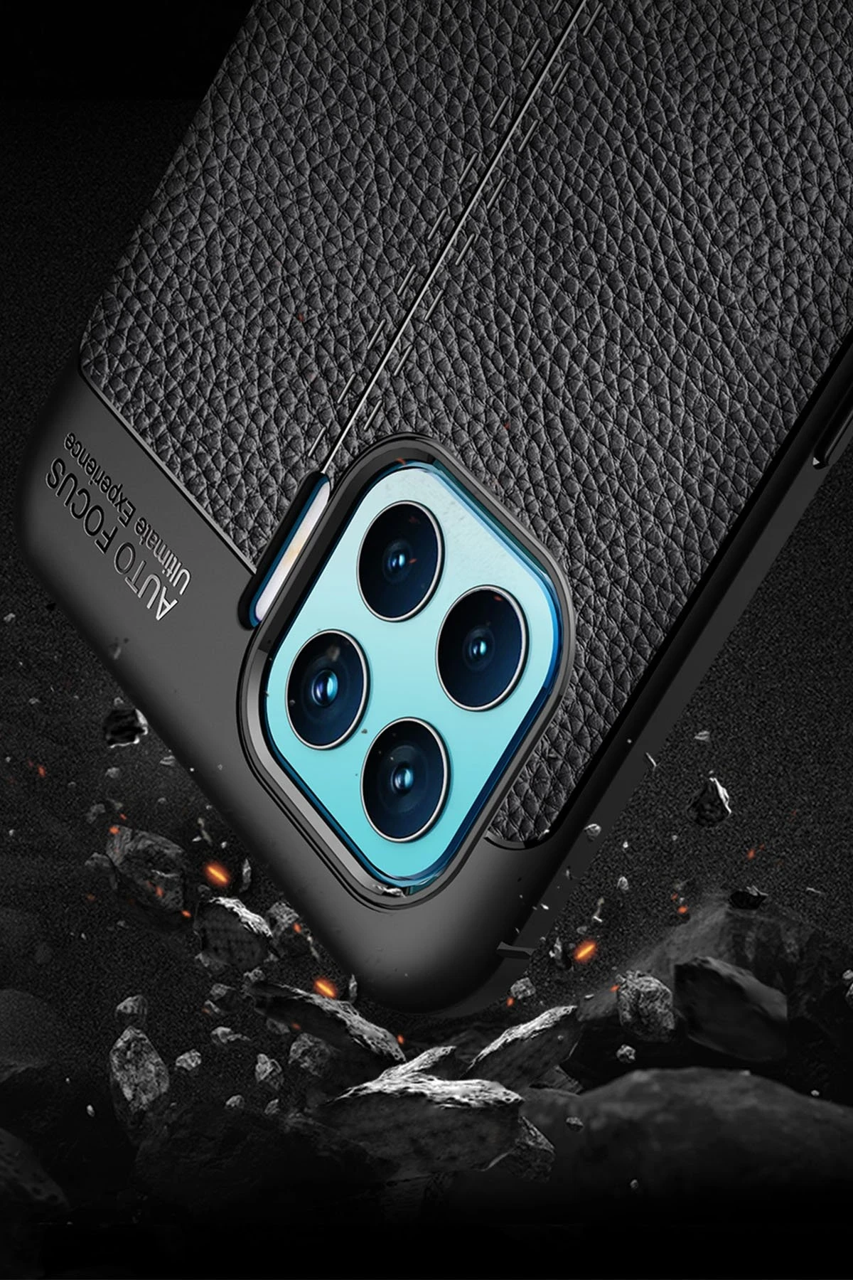 Newface Oppo Reno 4 Lite Kılıf Auto Focus Kapak - Siyah — görsel 4