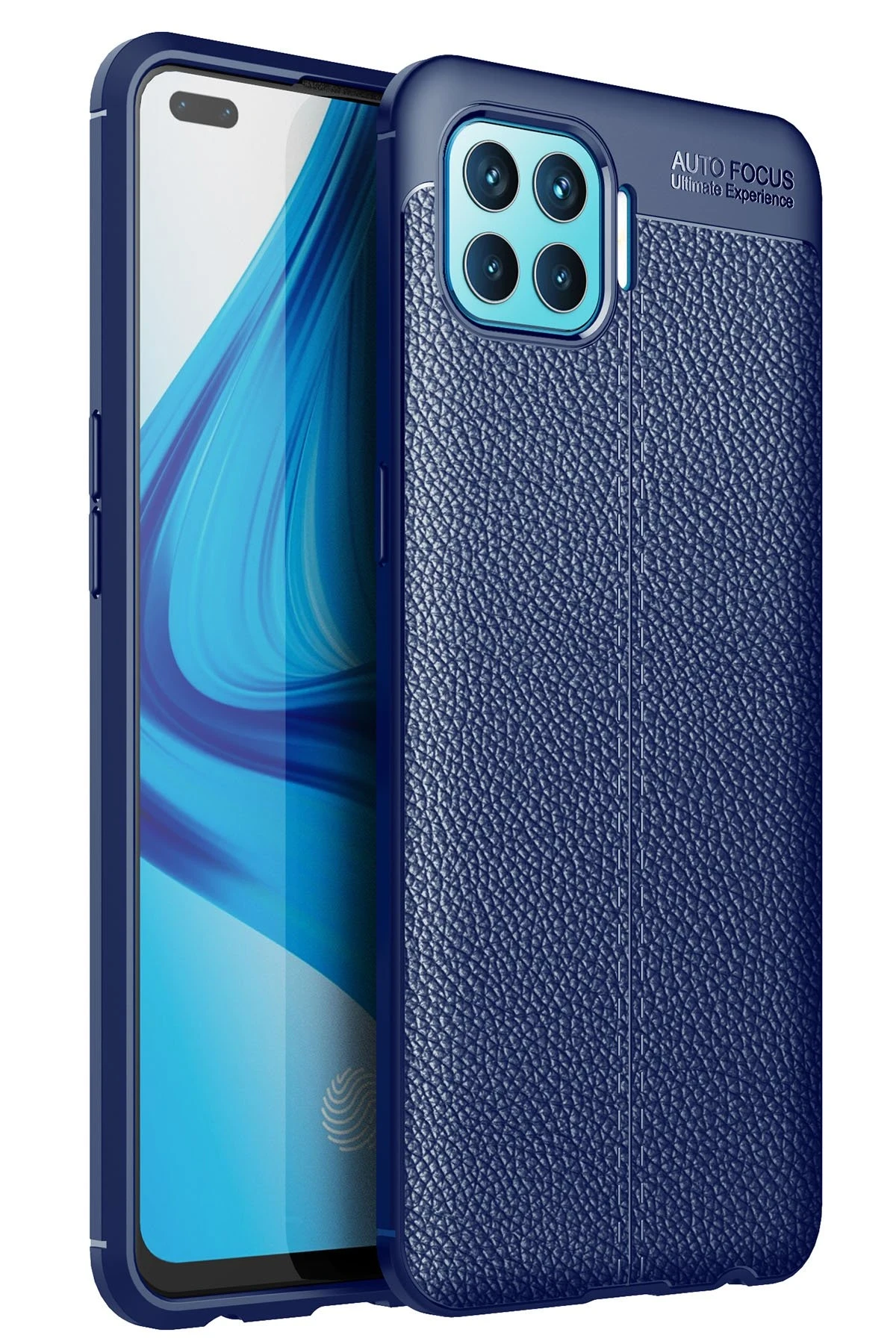 Newface Oppo Reno 4 Lite Kılıf Auto Focus Kapak - Lacivert