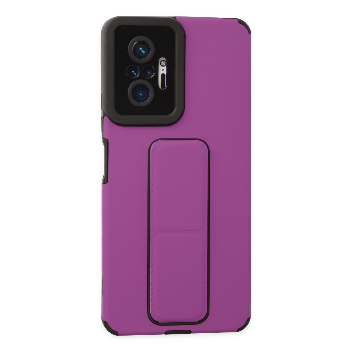 Newface Xiaomi Redmi Note 10 Pro Kılıf Mega Standlı Silikon - Mor — görsel 9