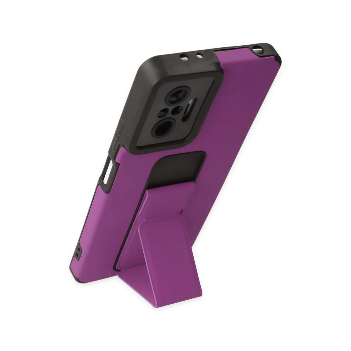 Newface Xiaomi Redmi Note 10 Pro Kılıf Mega Standlı Silikon - Mor — görsel 7