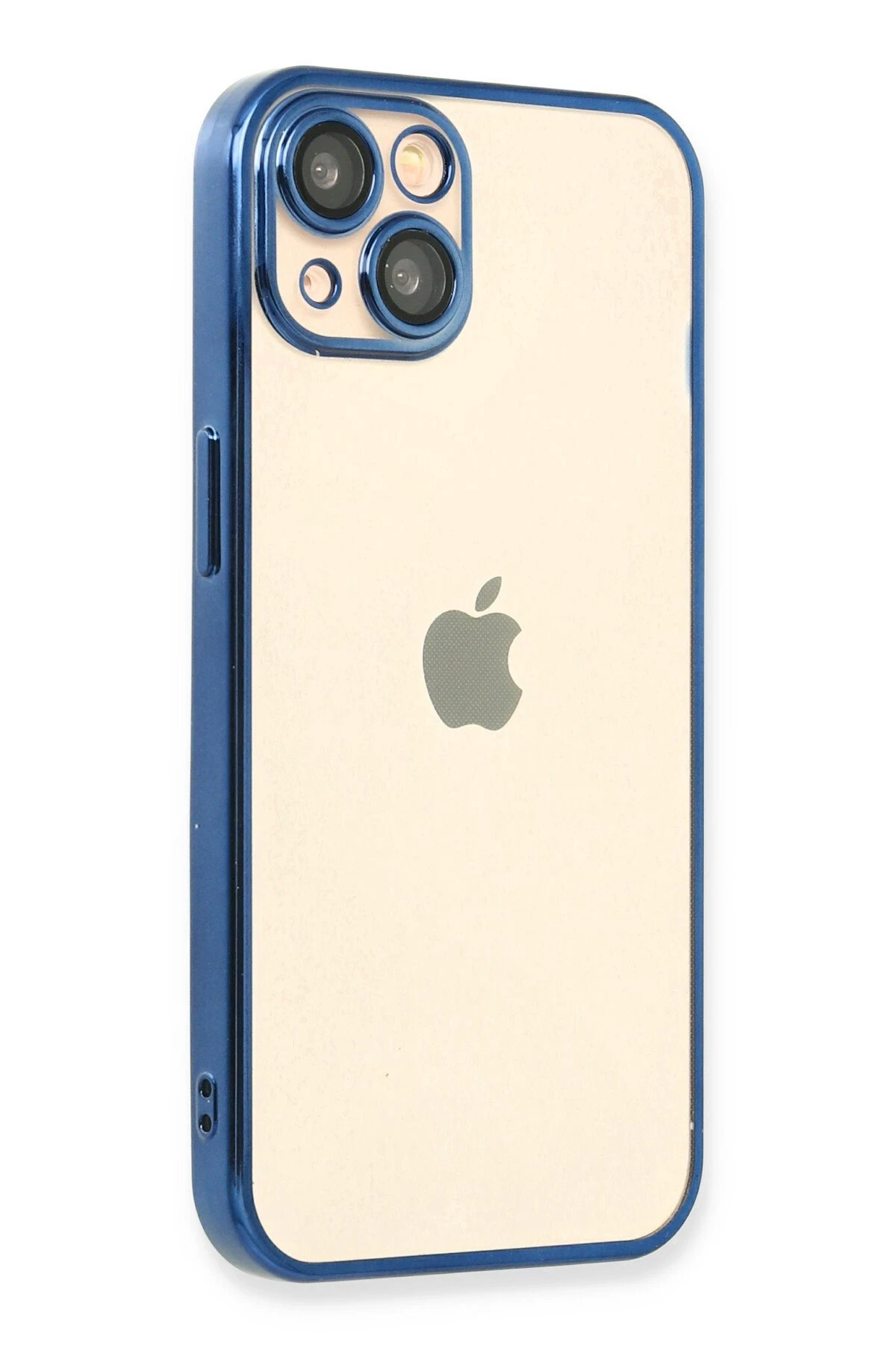 Newface iPhone 13 Kılıf Razer Lensli Silikon - Açık Mavi