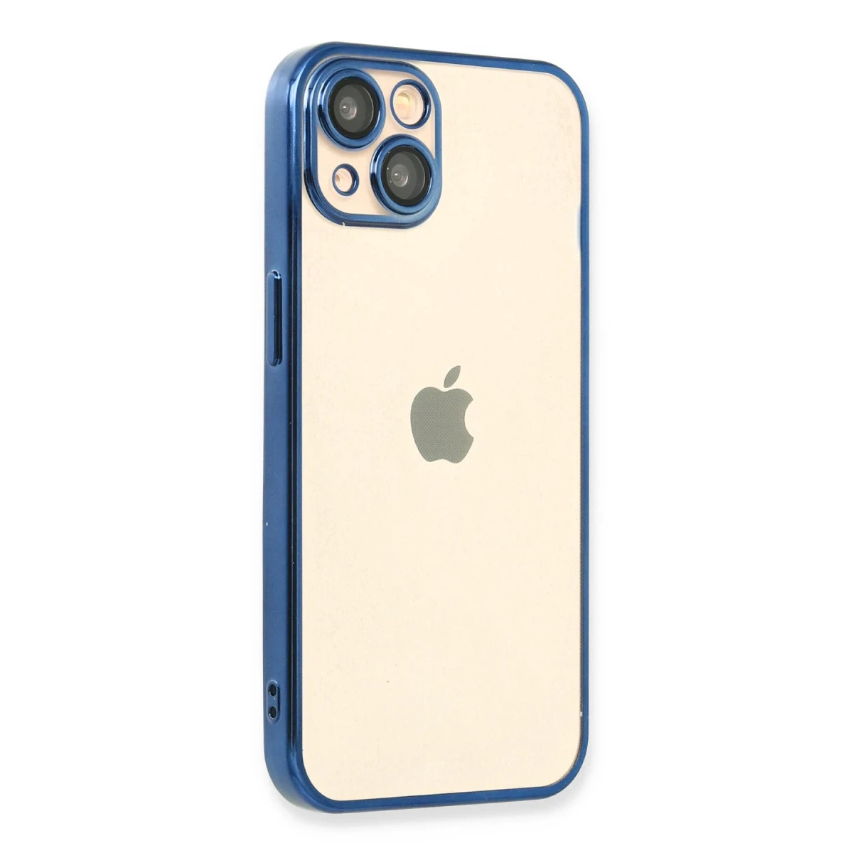 Newface Apple iPhone 13 Kılıf Razer Lensli Silikon - Açık Mavi