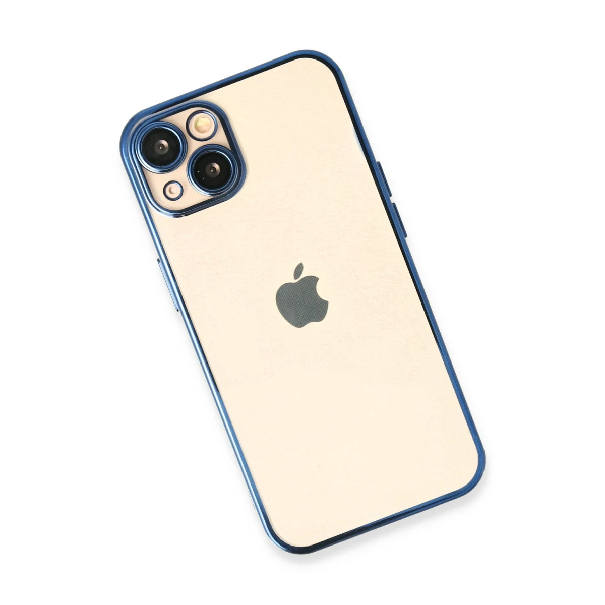 Newface Apple iPhone 13 Kılıf Razer Lensli Silikon - Açık Mavi