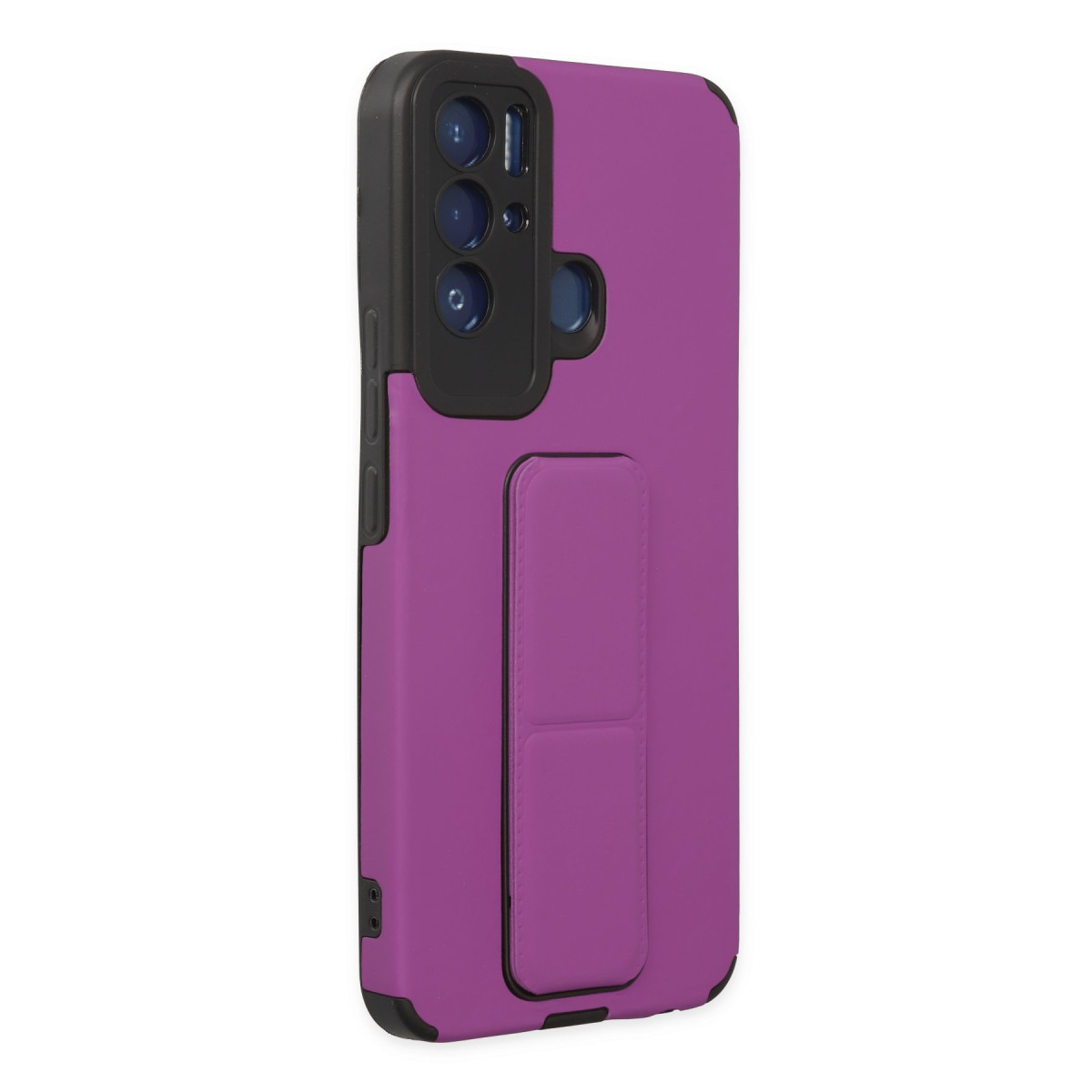 Newface Tecno Pova Neo Kılıf Mega Standlı Silikon - Mor — görsel 12