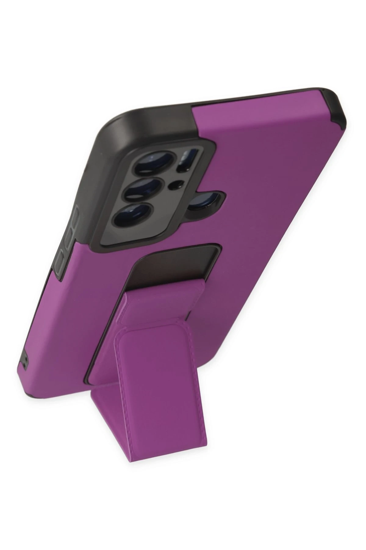 Newface Tecno Pova Neo Kılıf Mega Standlı Silikon - Mor — görsel 4