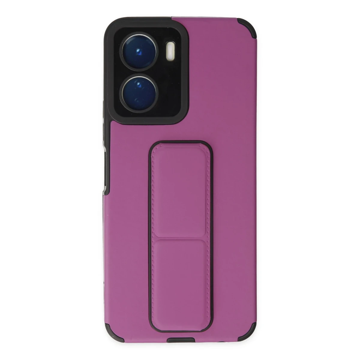 Newface Vivo Y16 Kılıf Mega Standlı Silikon - Mor — görsel 6