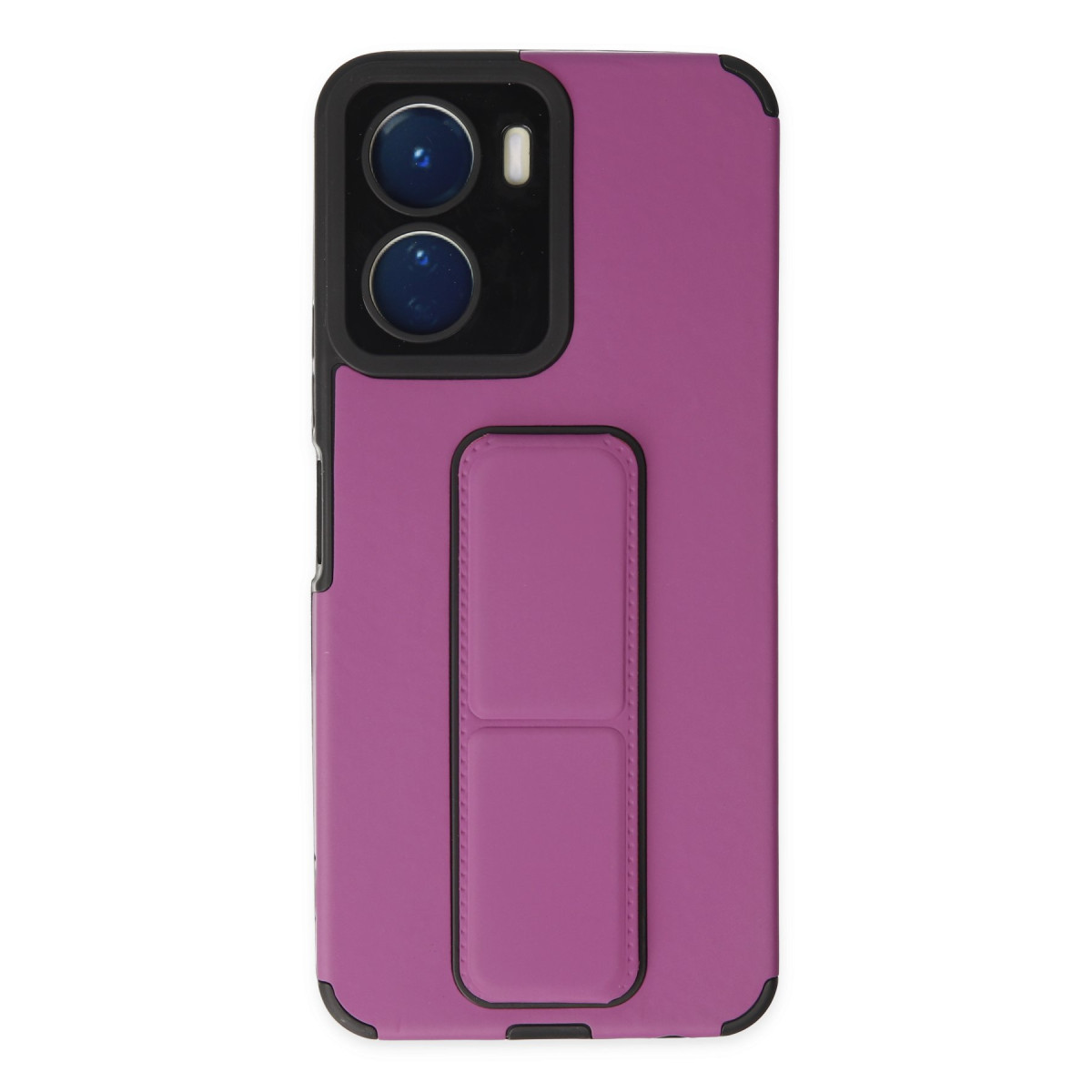 Newface Vivo Y16 Kılıf Mega Standlı Silikon - Mor — görsel 11