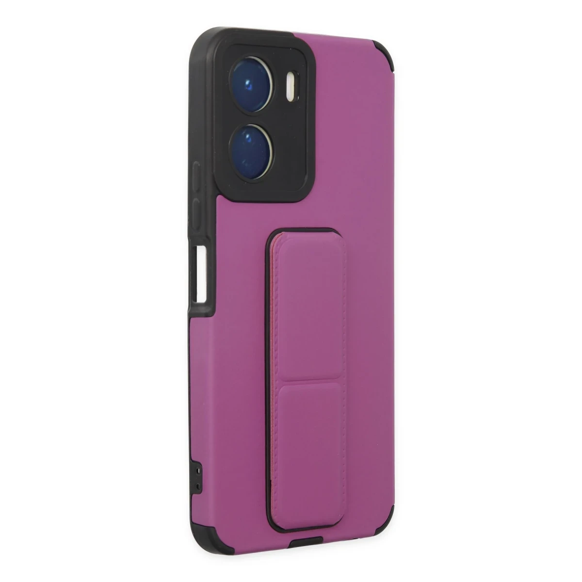 Newface Vivo Y16 Kılıf Mega Standlı Silikon - Mor — görsel 7