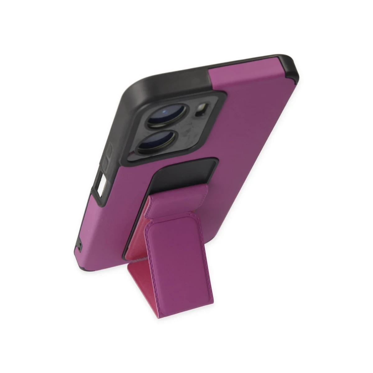 Newface Vivo Y16 Kılıf Mega Standlı Silikon - Mor — görsel 9