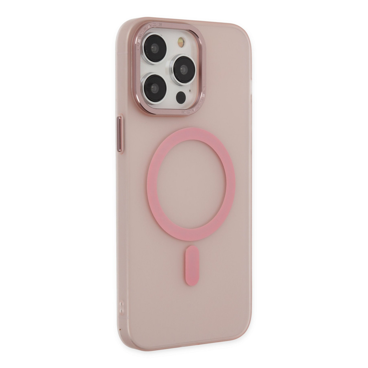 Newface Apple iPhone 13 Pro Kılıf Lodos Magneticsafe Mat Kapak - Pembe — görsel 12