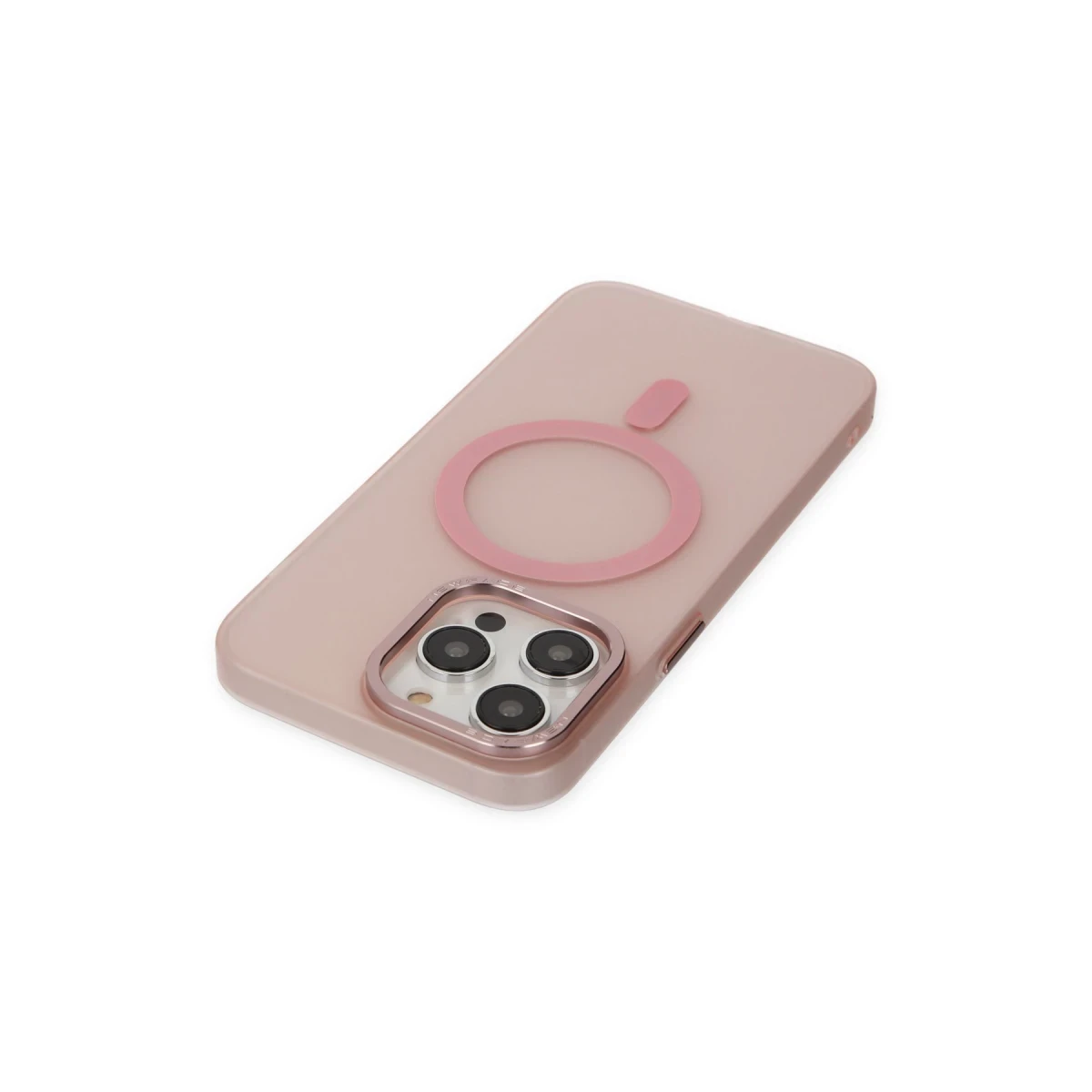 Newface Apple iPhone 13 Pro Kılıf Lodos Magneticsafe Mat Kapak - Pembe — görsel 8