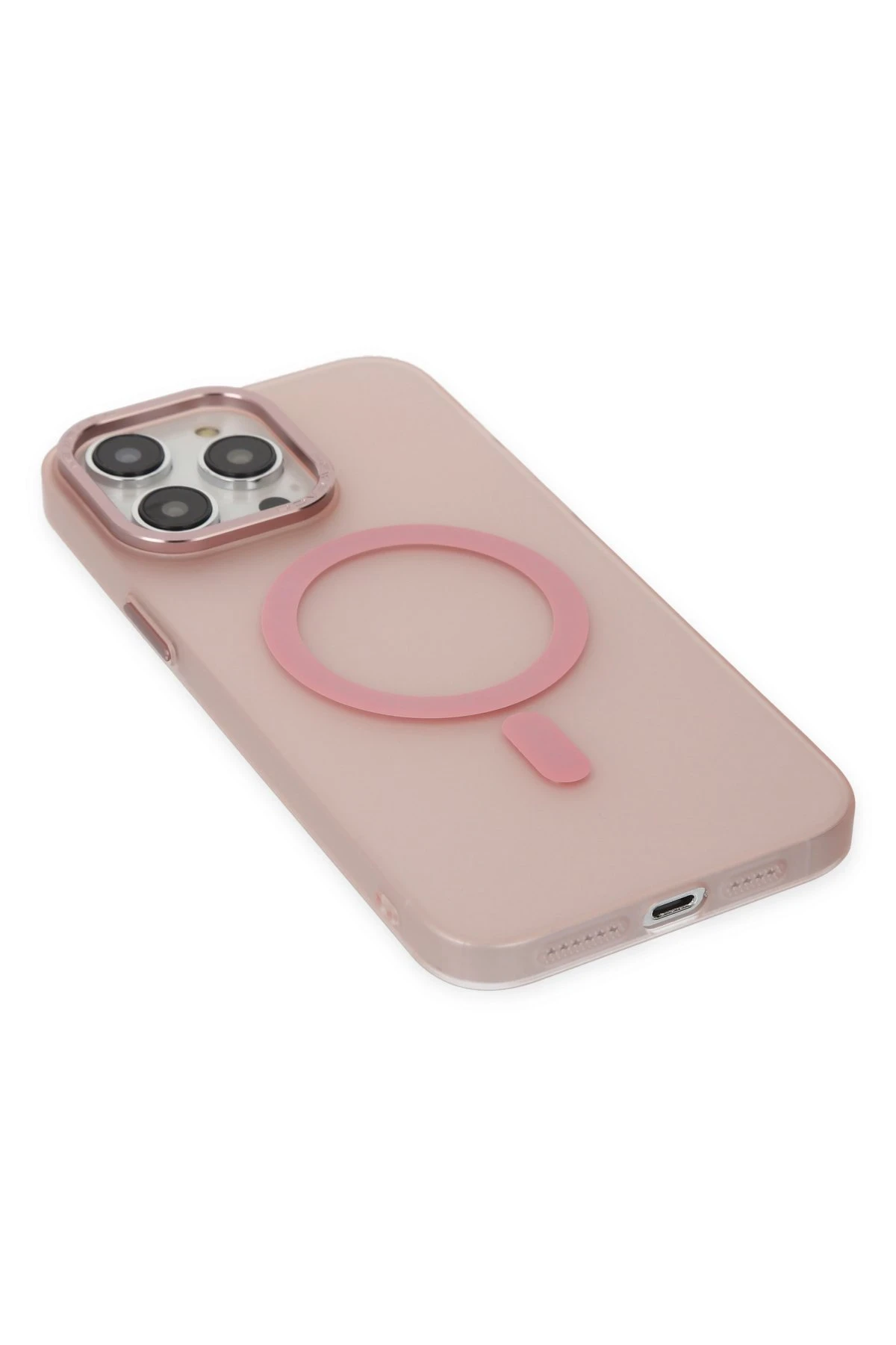 Newface Apple iPhone 13 Pro Kılıf Lodos Magneticsafe Mat Kapak - Pembe — görsel 5