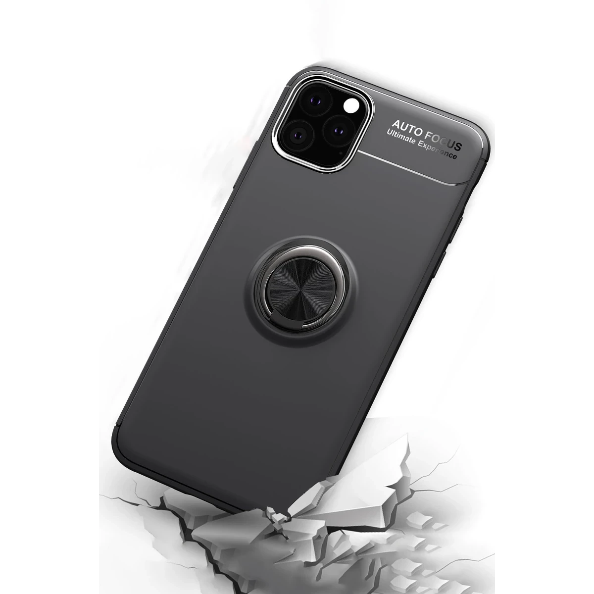 Newface Apple iPhone 11 Pro Max Kılıf Range Yüzüklü Silikon - Siyah — görsel 7