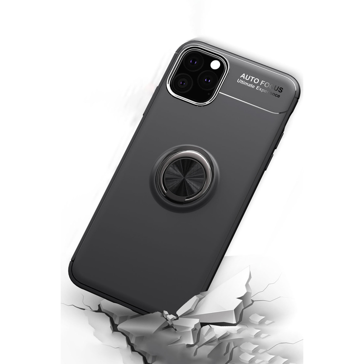 Newface Apple iPhone 11 Pro Max Kılıf Range Yüzüklü Silikon - Siyah — görsel 11