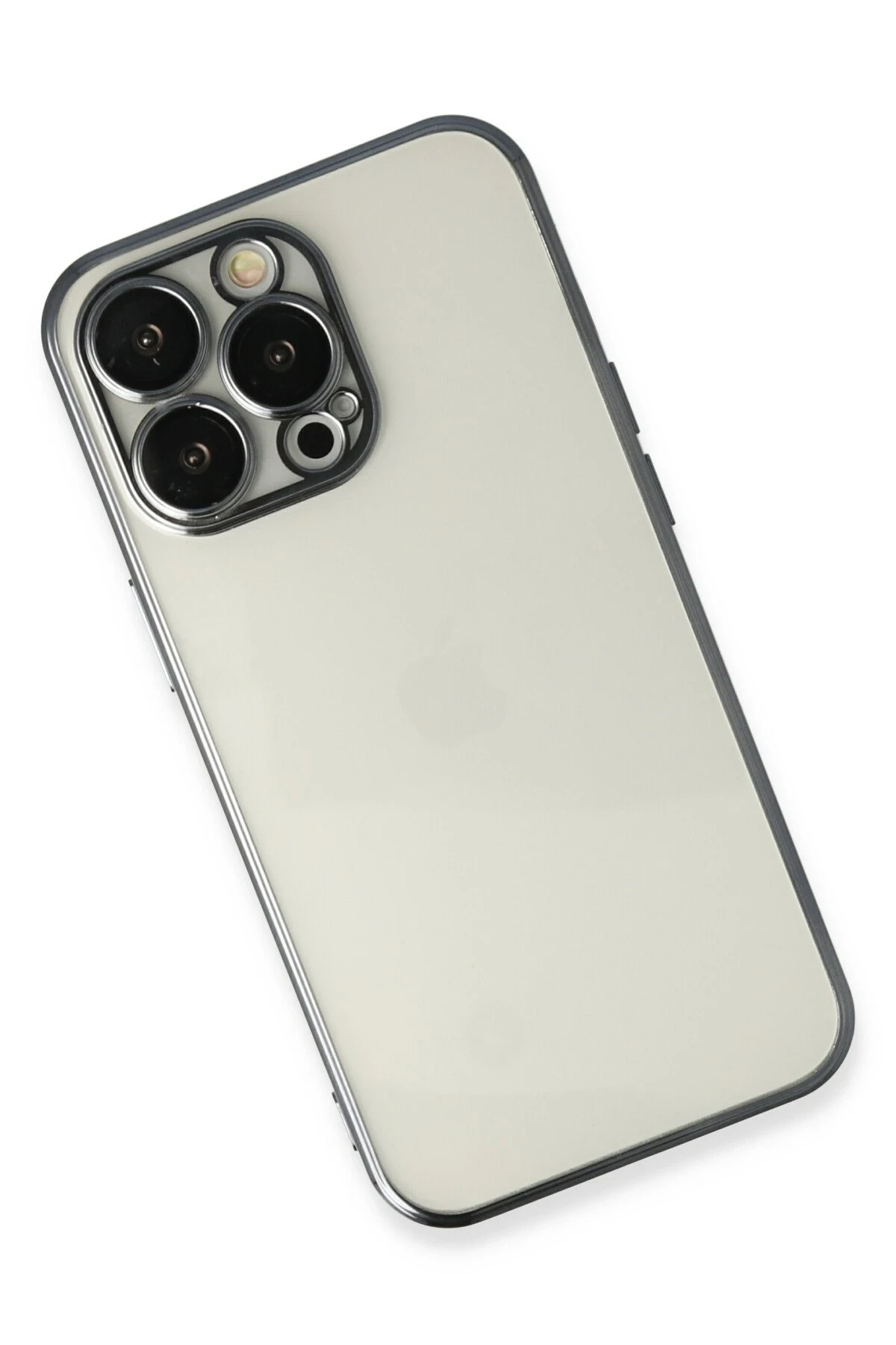 Newface iPhone 13 Pro Max Kılıf Razer Lensli Silikon - Siyah