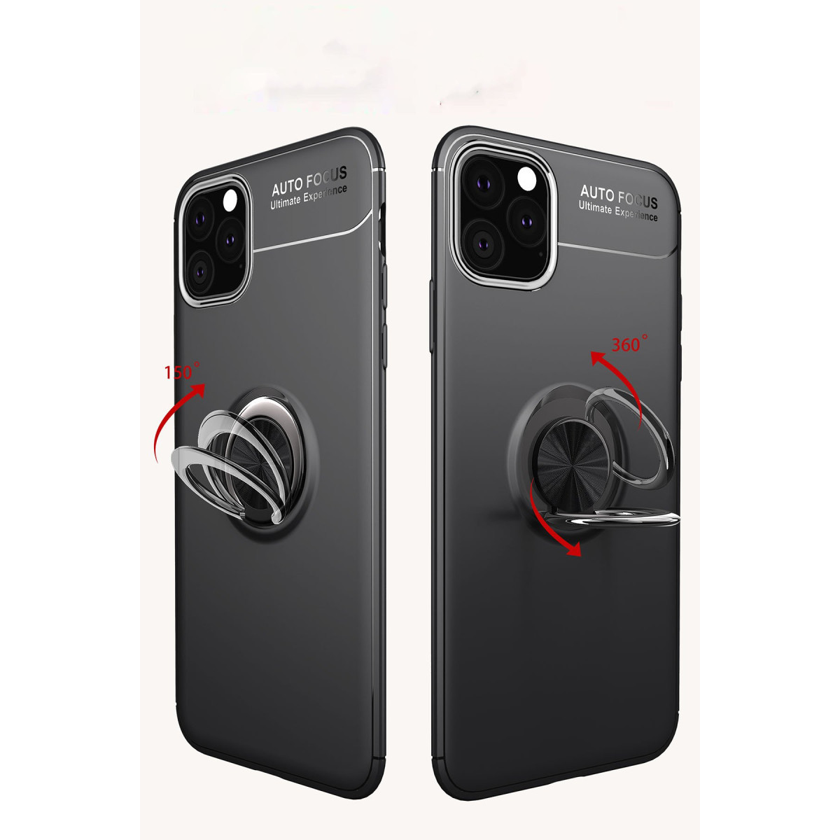 Newface Apple iPhone 11 Pro Kılıf Range Yüzüklü Silikon - Siyah — görsel 10