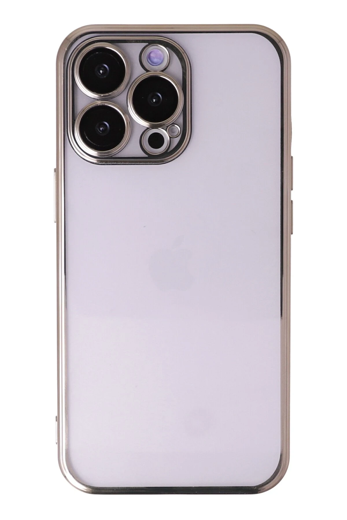 Newface iPhone 13 Pro Max Kılıf Razer Lensli Silikon - Gold