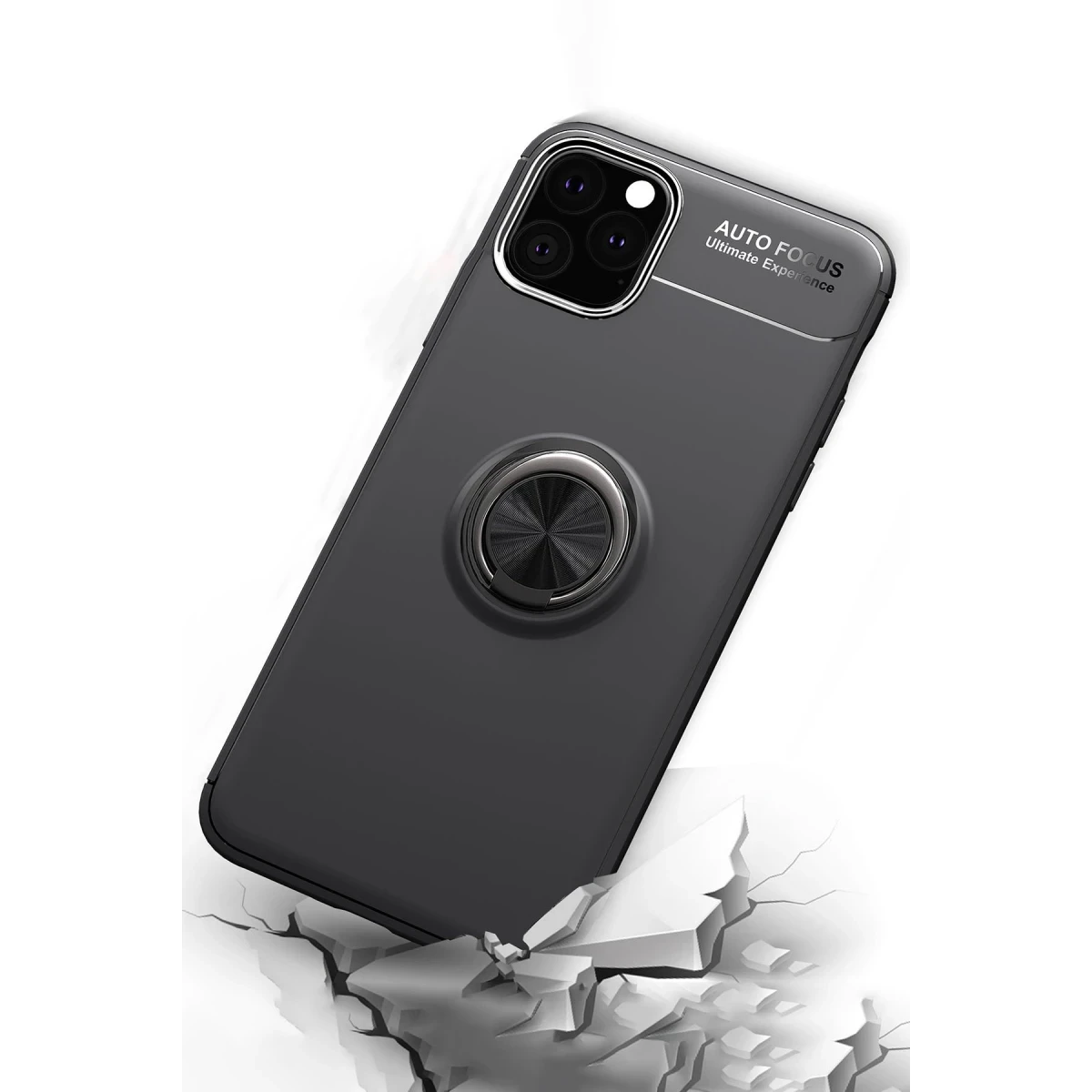 Newface Apple iPhone 11 Pro Kılıf Range Yüzüklü Silikon - Siyah — görsel 7